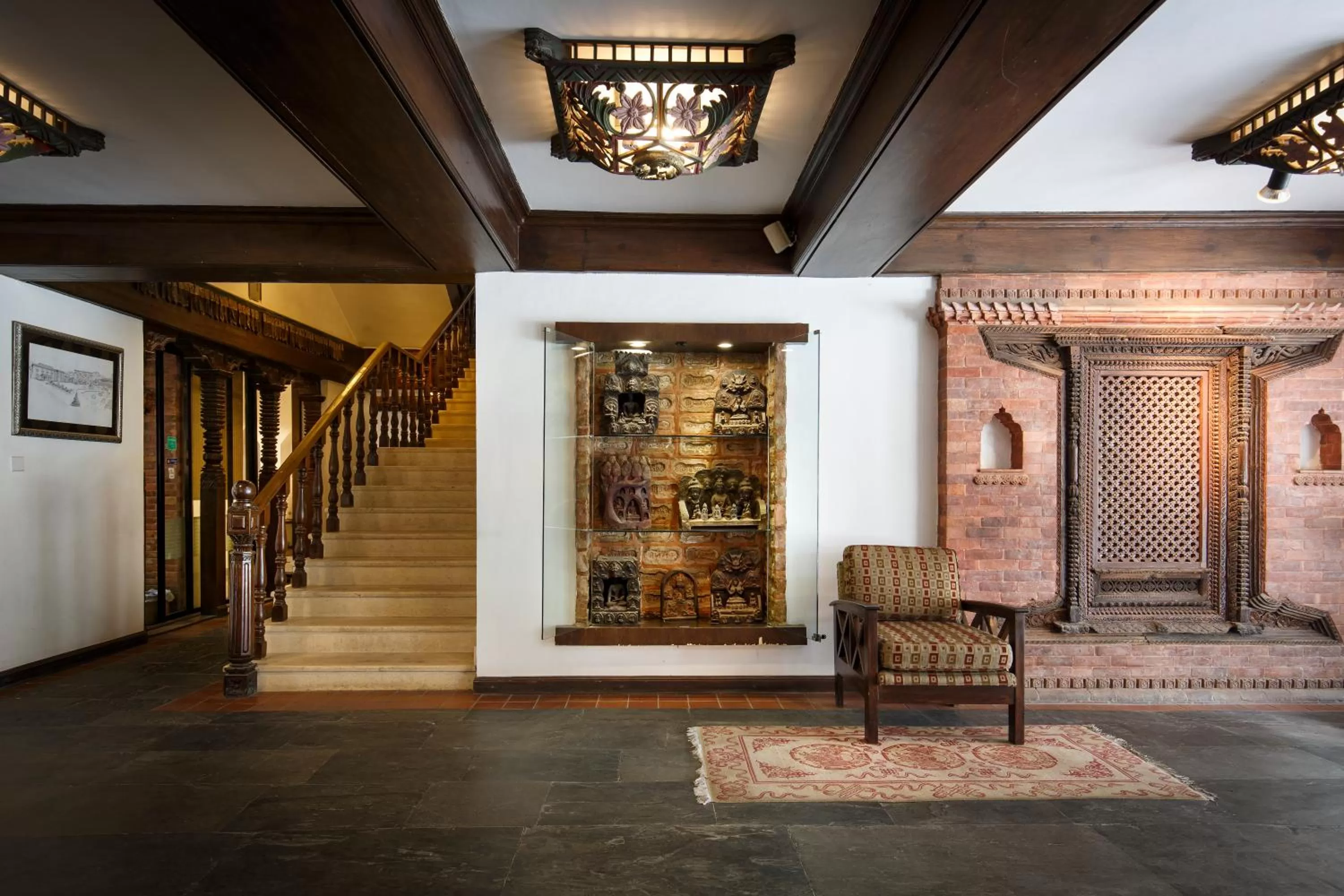 Seating area in Hotel Manaslu