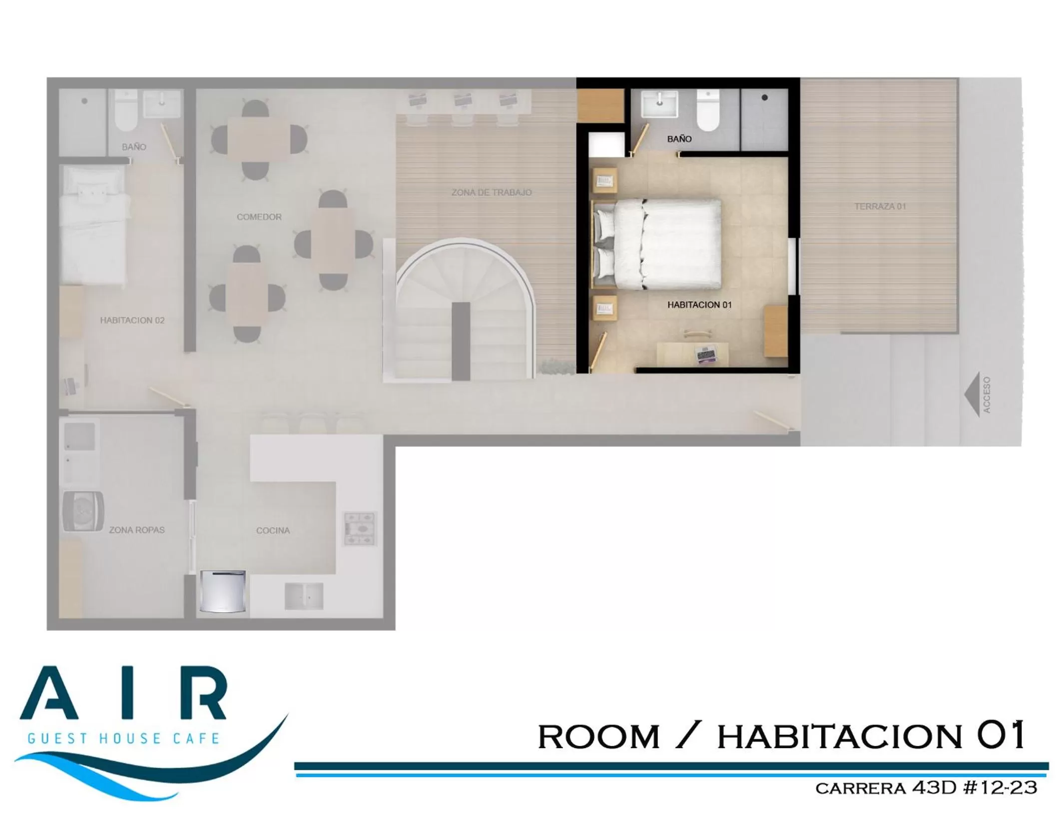 Floor Plan in Air Guest House