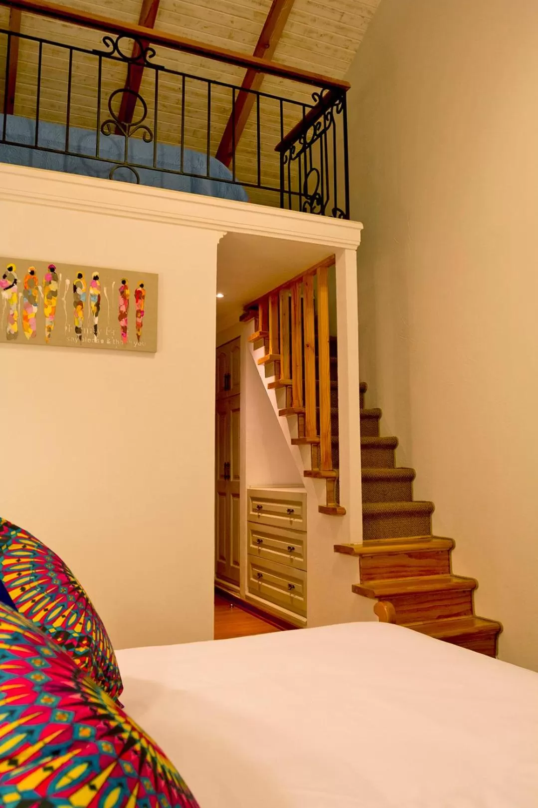 Bed in La Perla Hotel