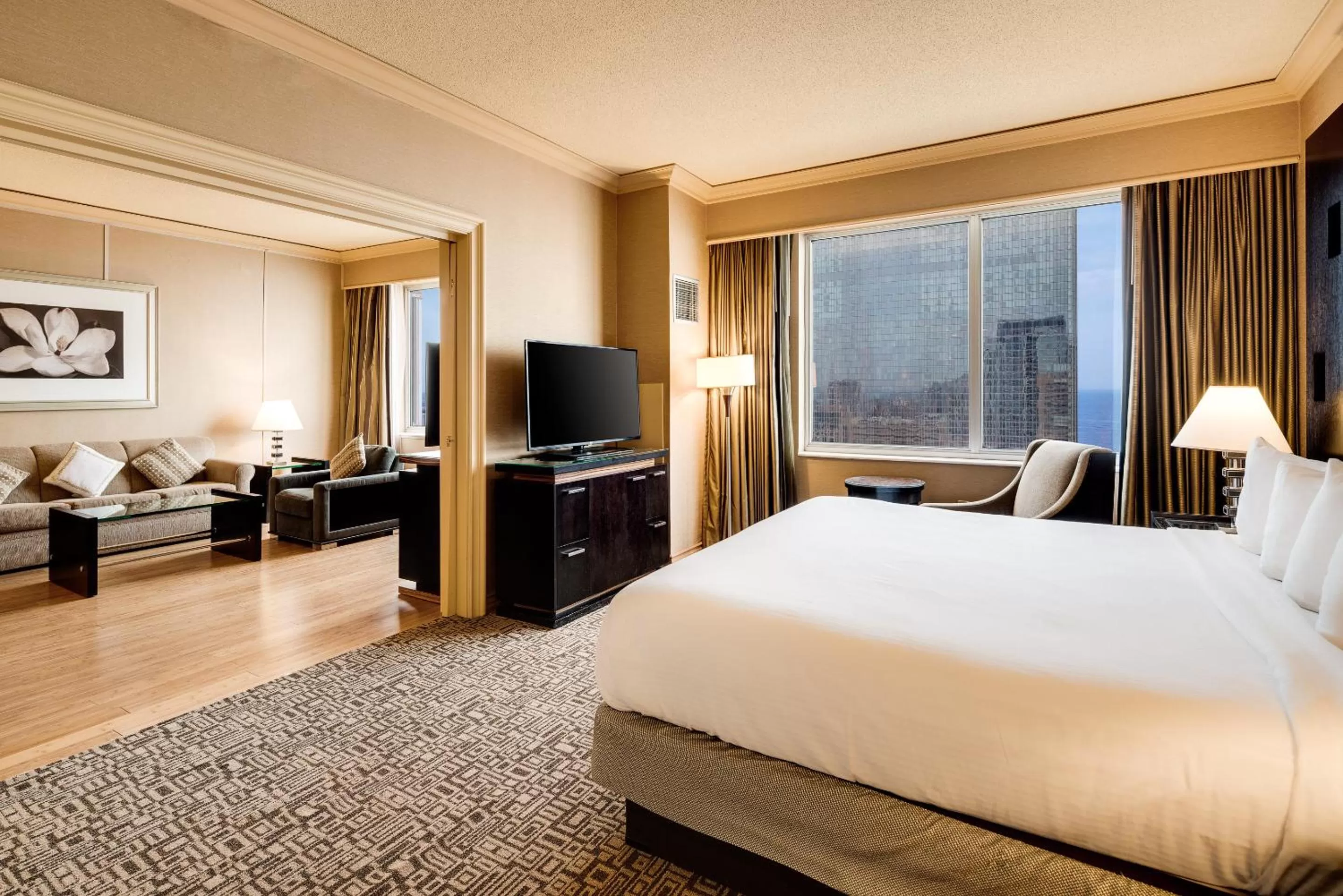 Bed in Showboat Hotel Atlantic City