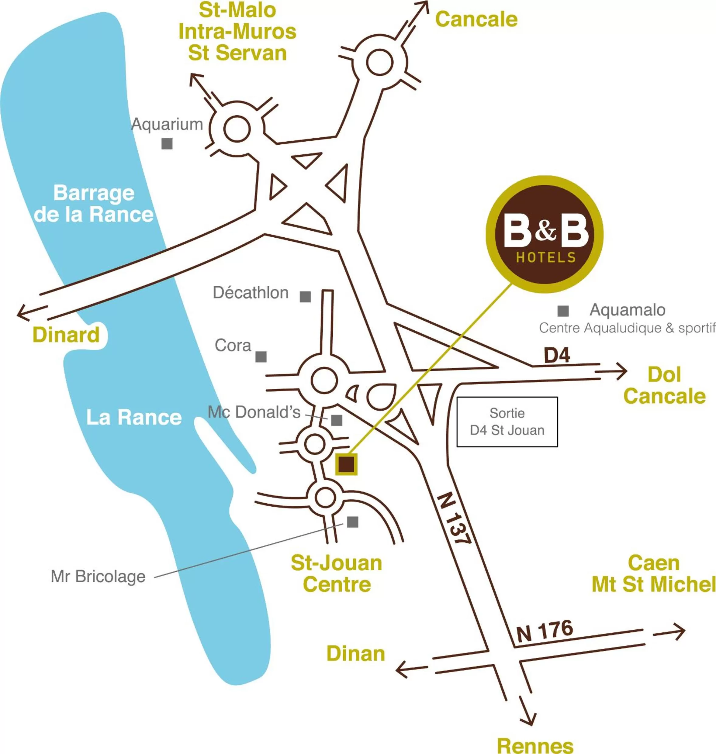 Floor plan in B&B HOTEL Saint Malo Sud