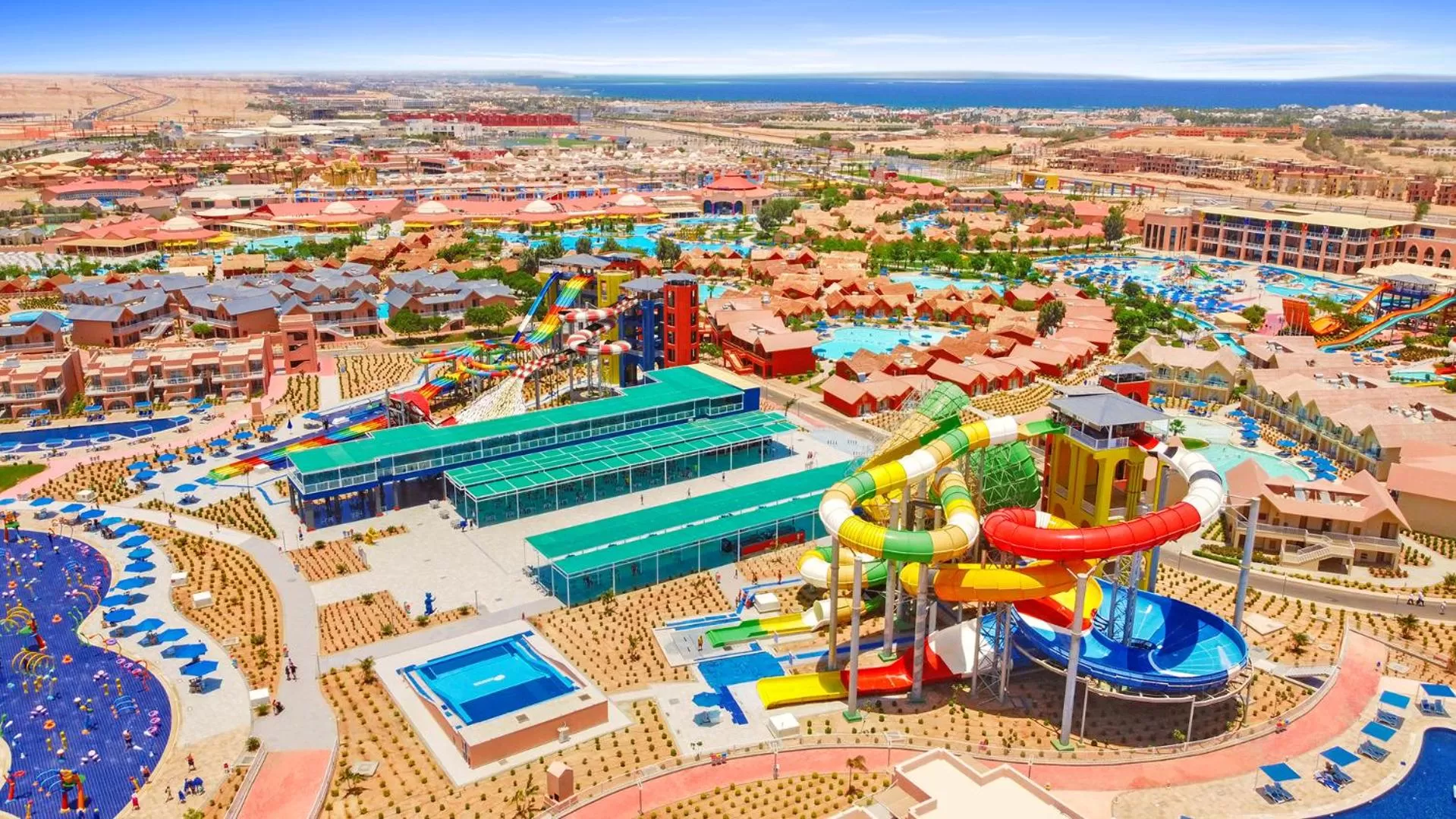 Bird's eye view in Neverland City Hurghada - Pickalbatros