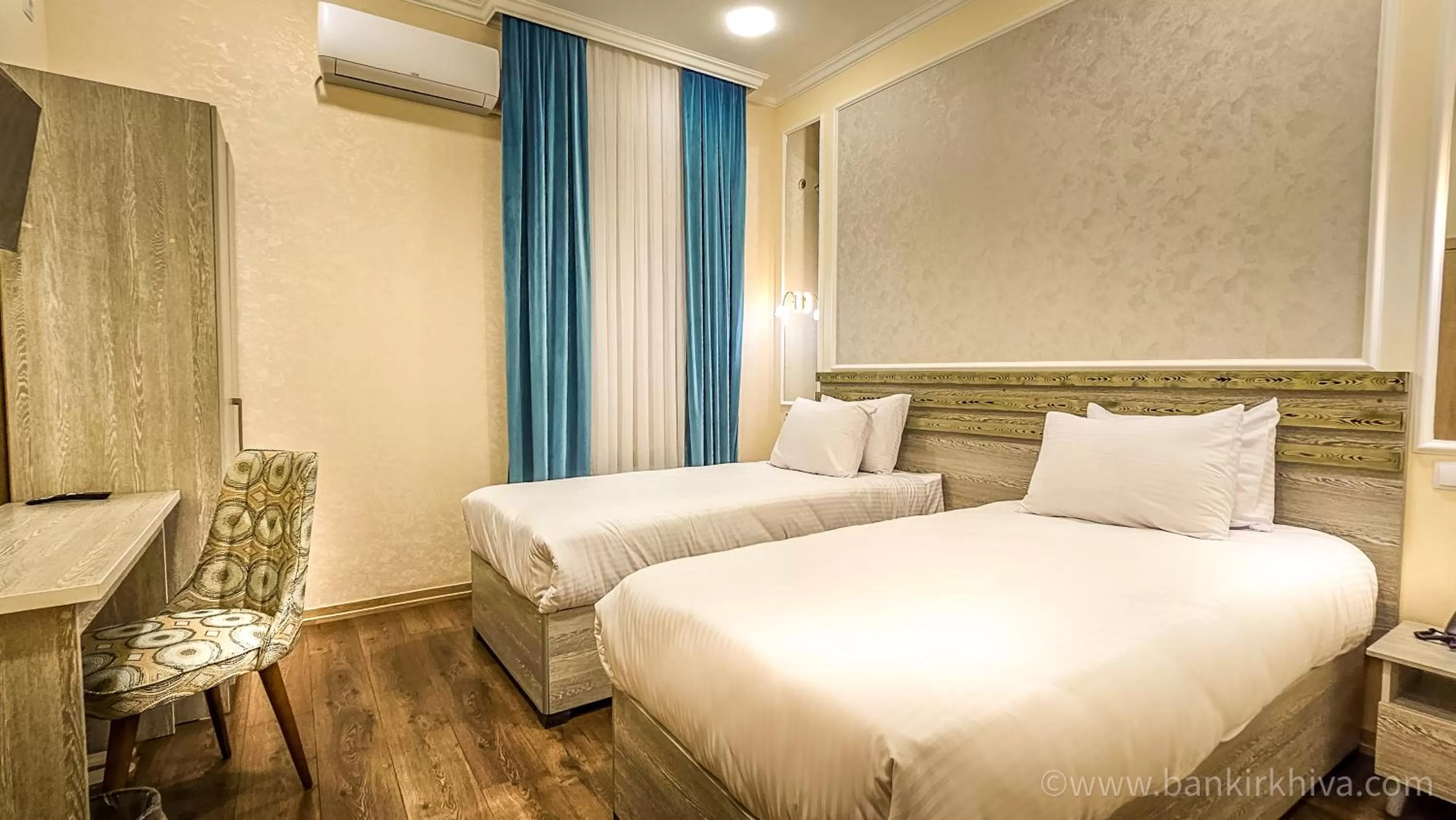 Bed in Hotel Bankir Khiva