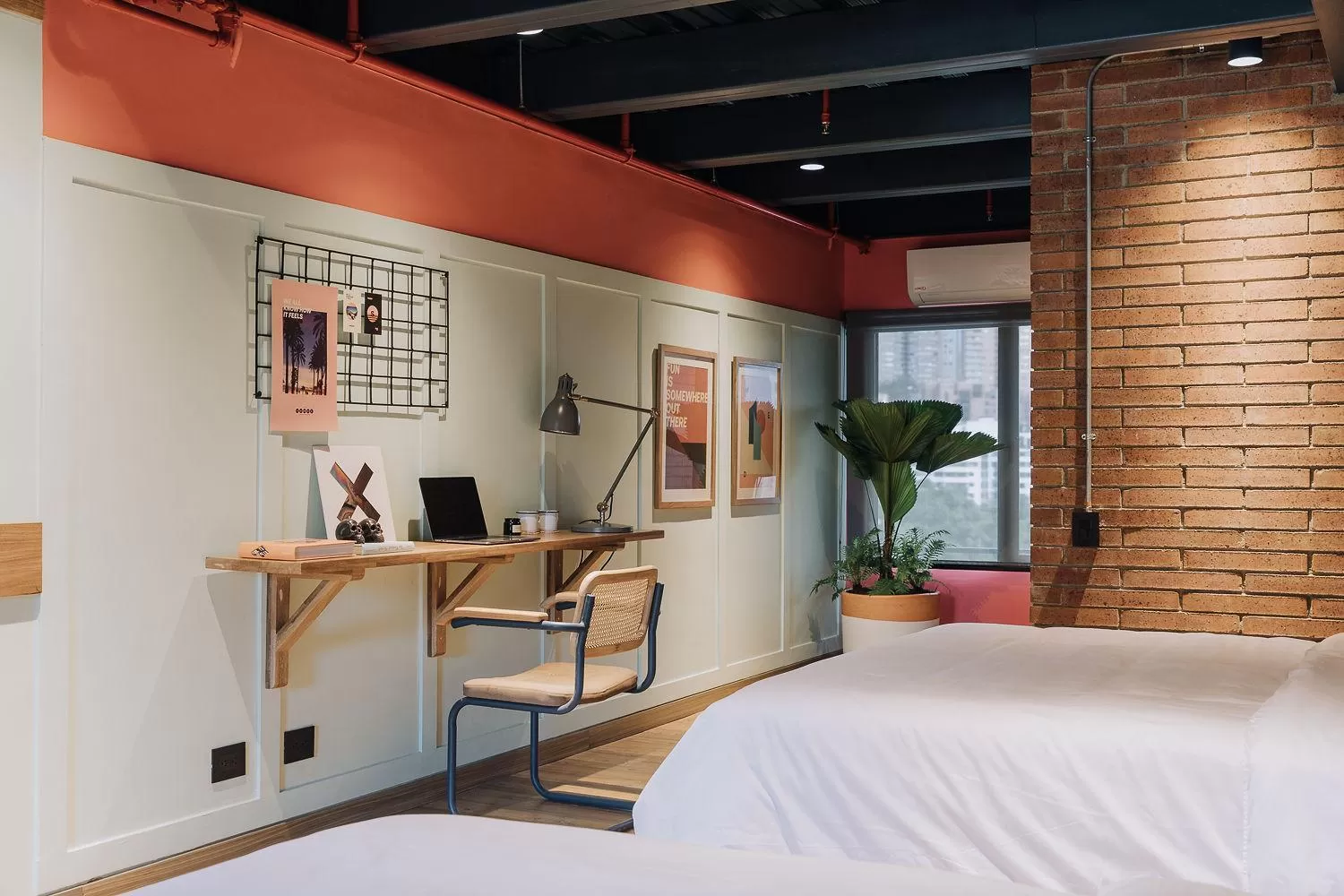 Photo of the whole room, Bed in The Somos Beats Hotel & Rooftop