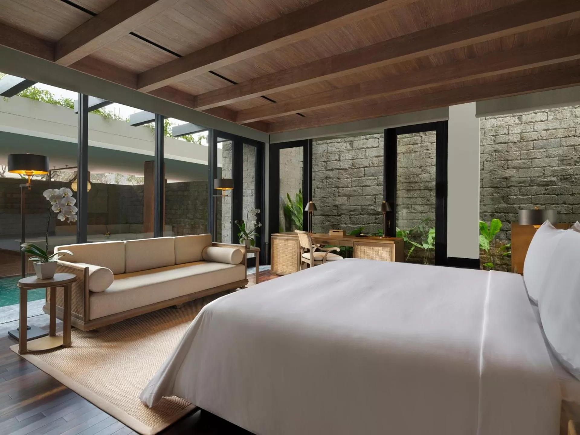 Living room, Bed in The Apurva Kempinski Bali