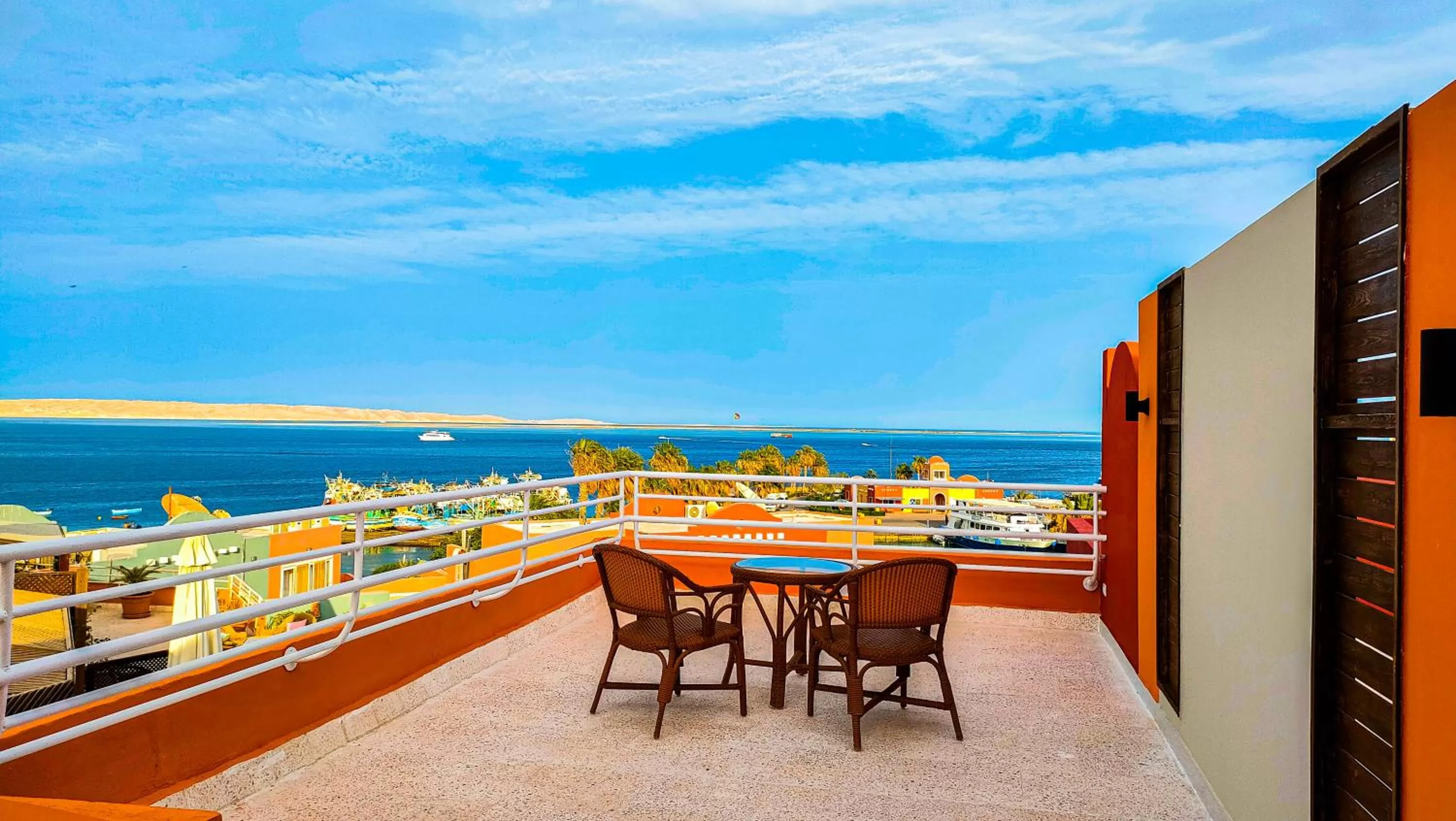 Patio in The Bay Hotel Hurghada Marina