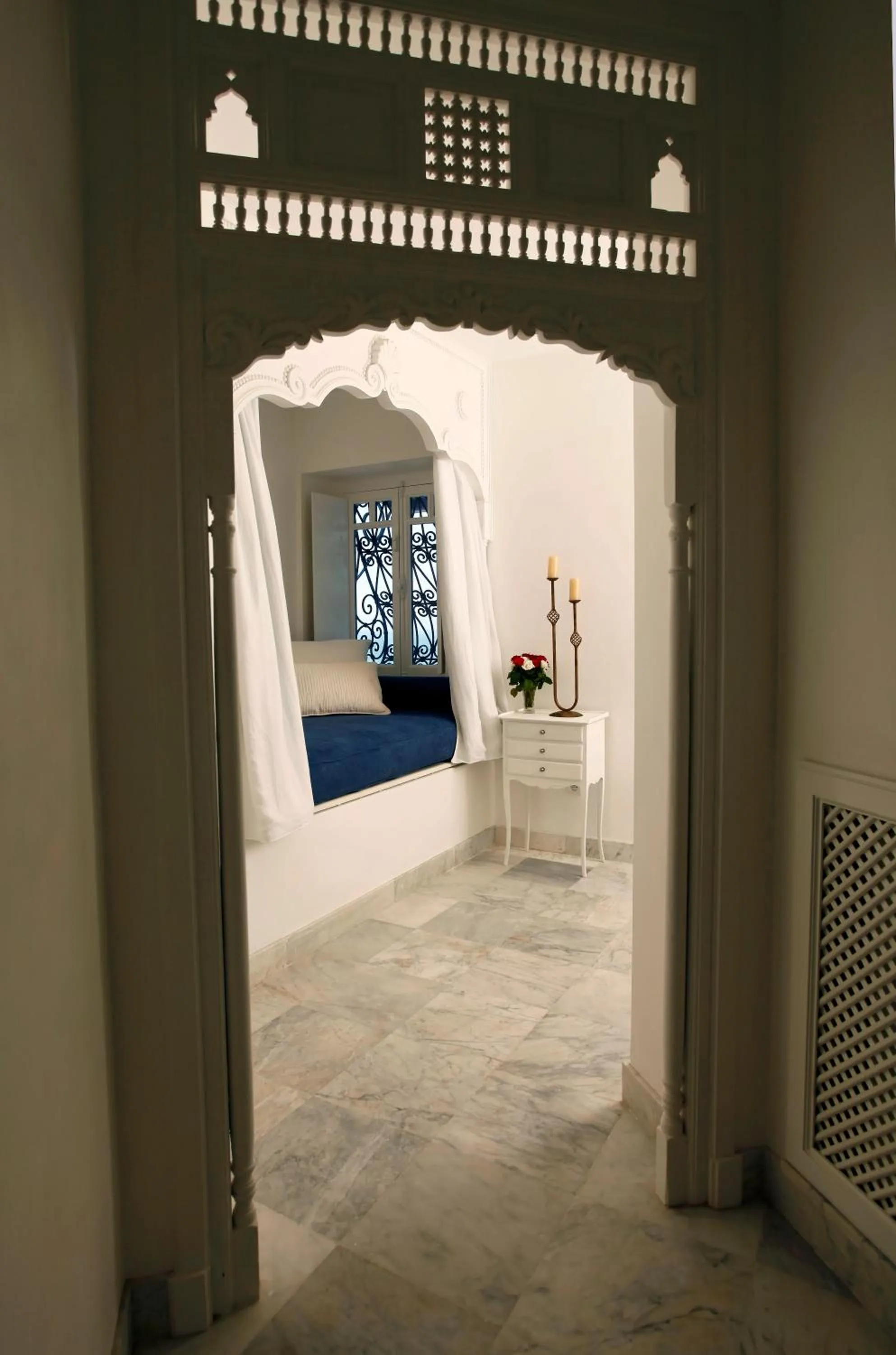 Decorative detail, Bed in La Villa Bleue-Sidi Bou Said