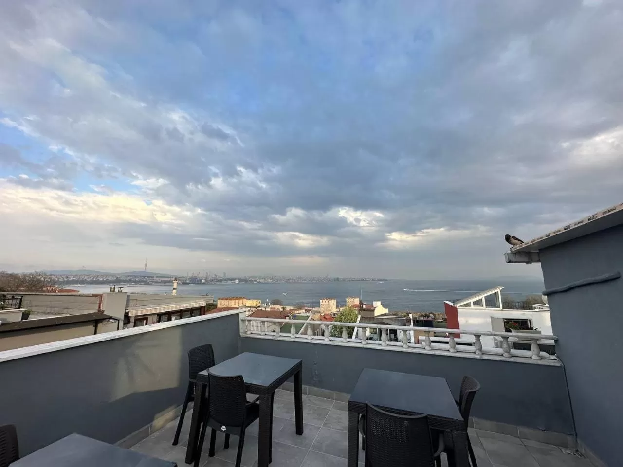 View (from property/room), Balcony/Terrace in Hanedan Hotel