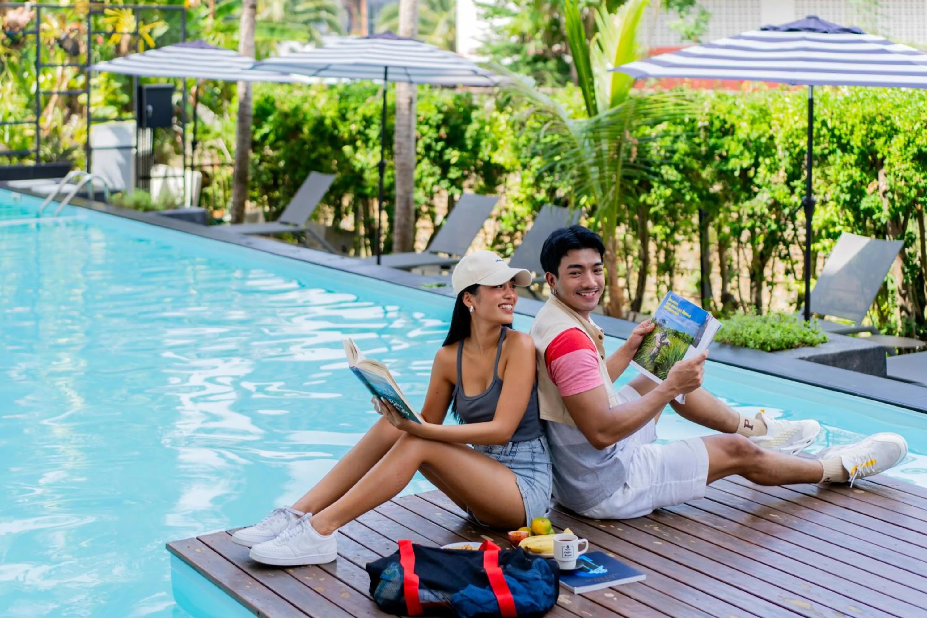 Pool view in Book a Bed Poshtel - SHA Plus