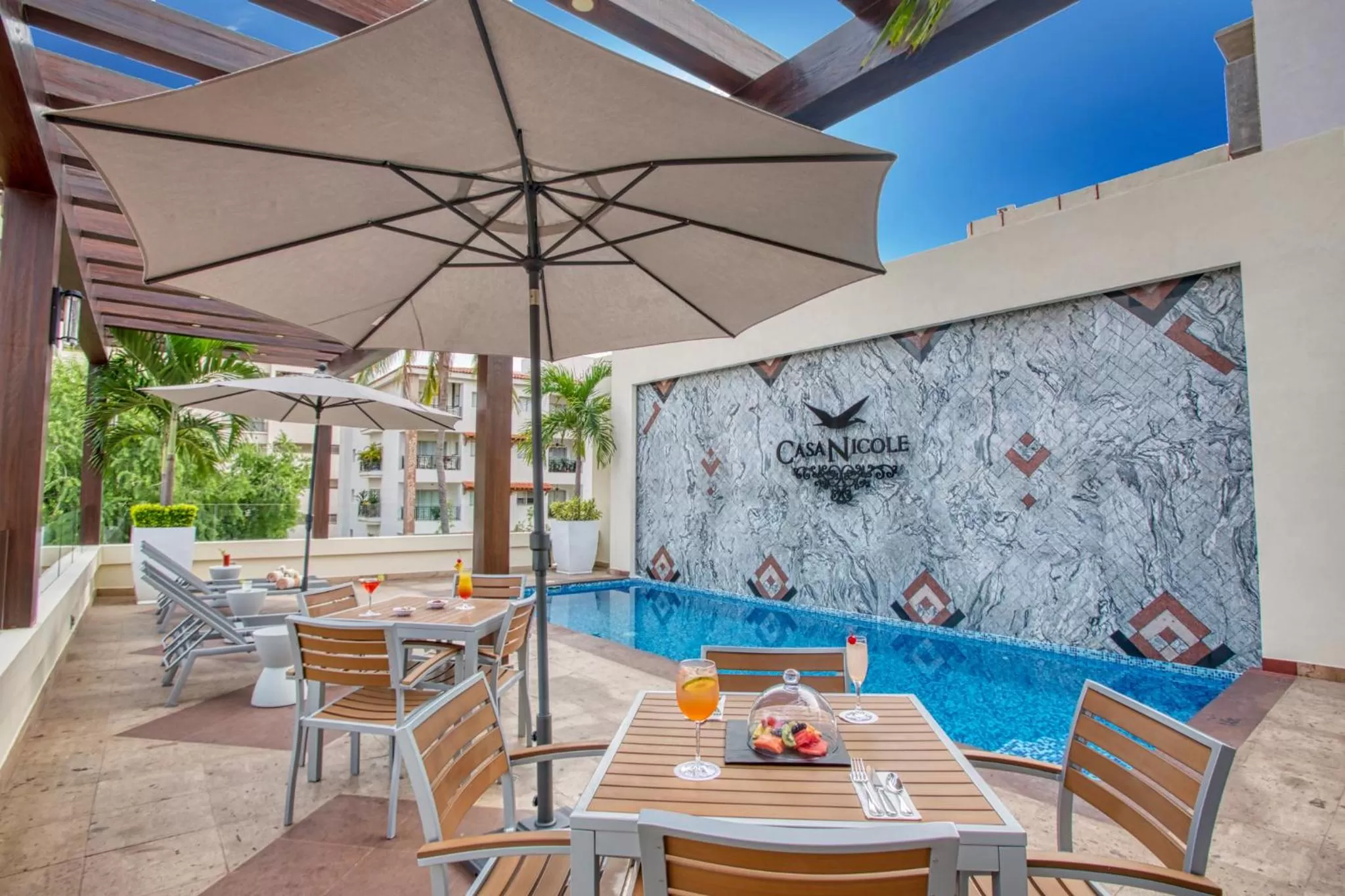 Pool view in Casa Nicole Hotel Boutique