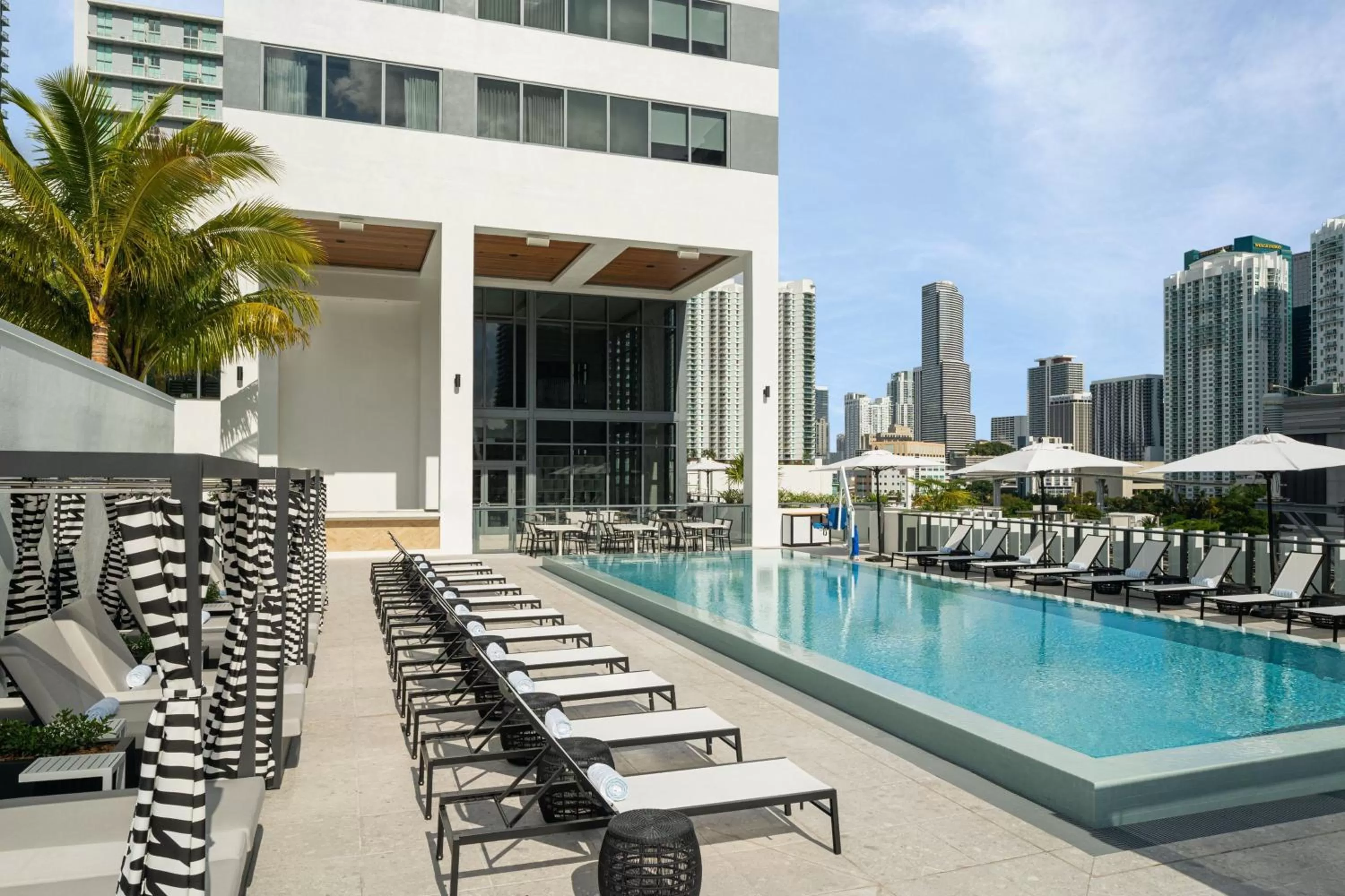 Swimming pool in AC Hotel By Marriott Miami Brickell