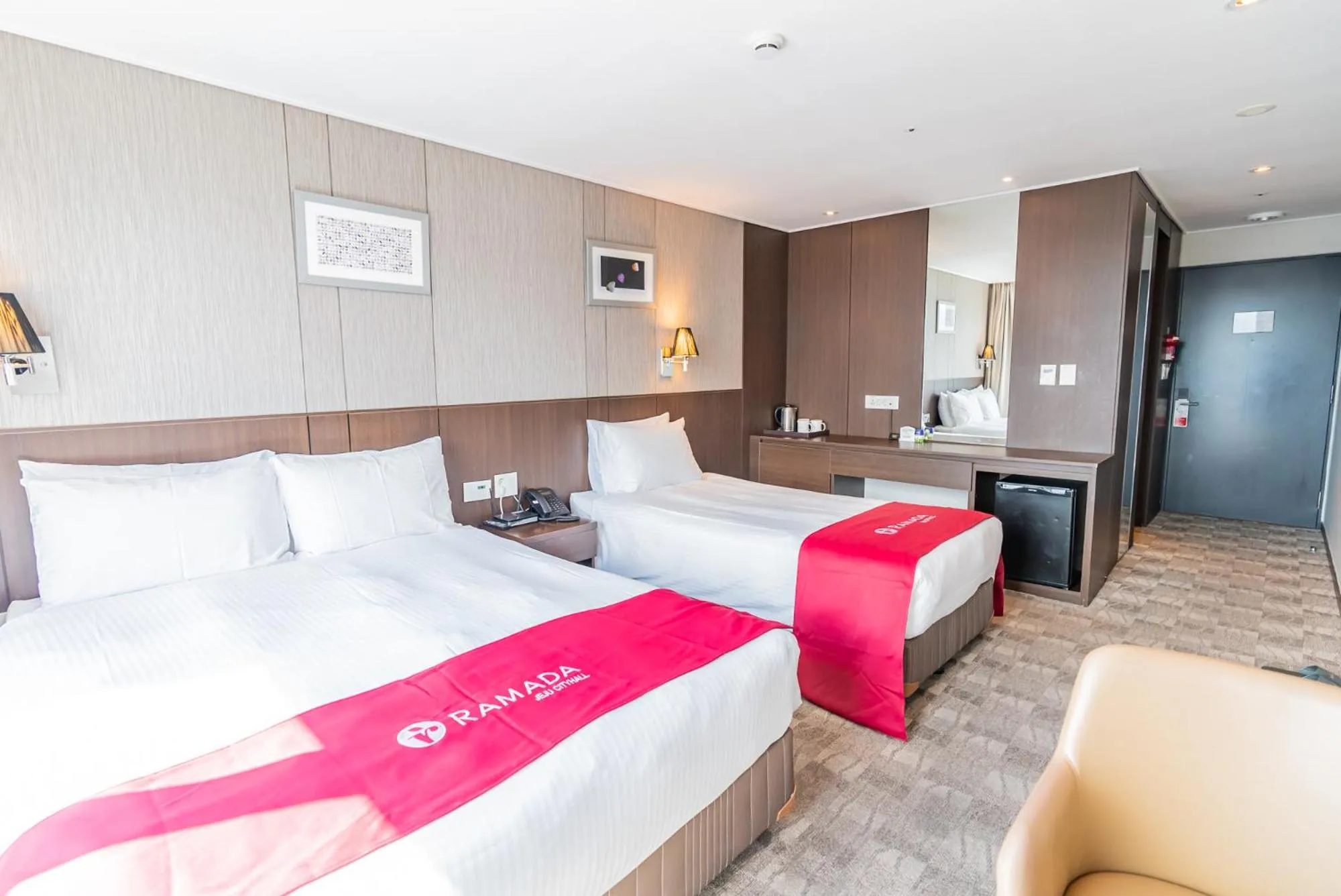 Bed in Ramada by Wyndham Jeju City Hall