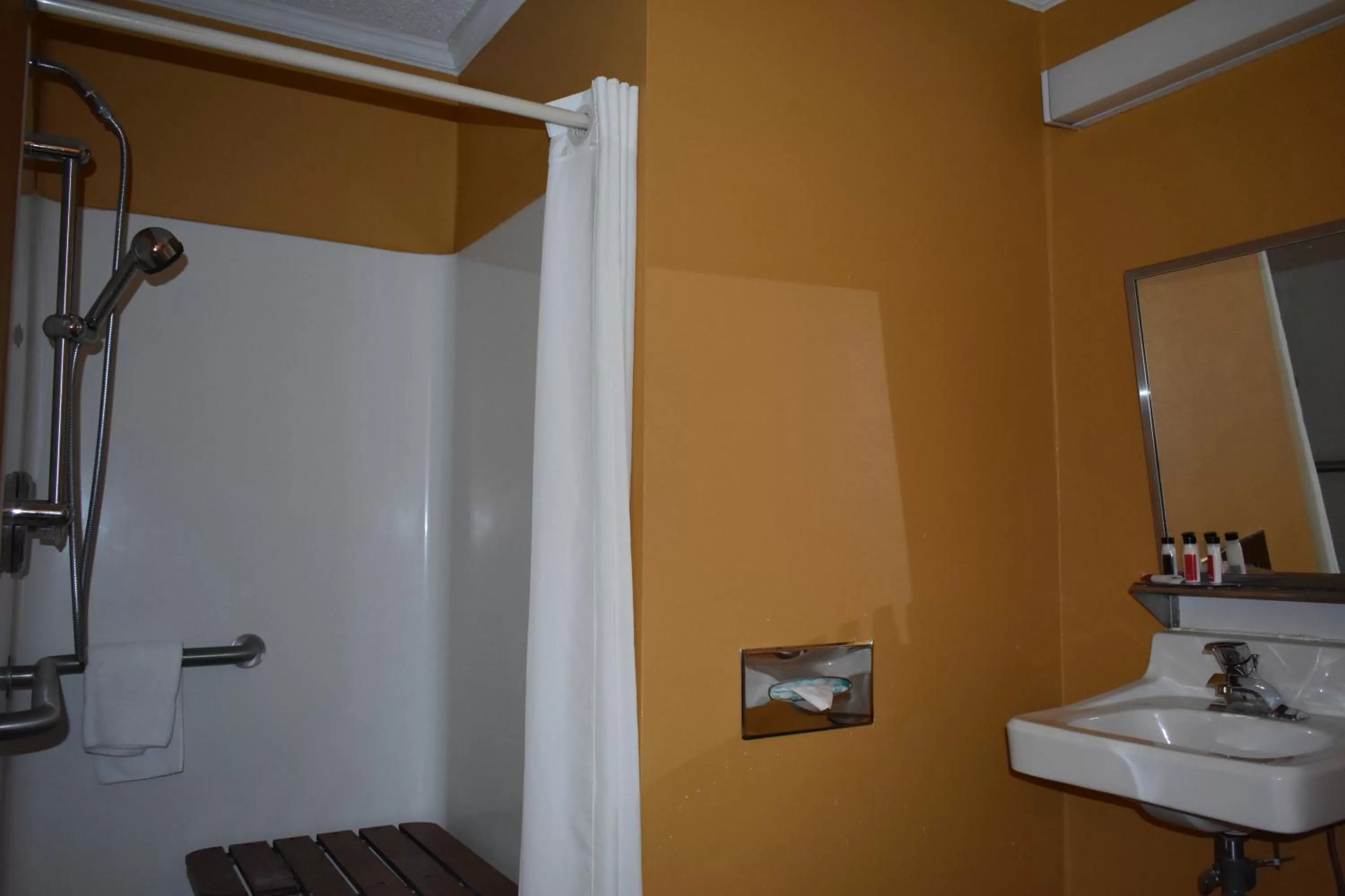 Bathroom in Super 8 by Wyndham Maumee Perrysburg Toledo Area