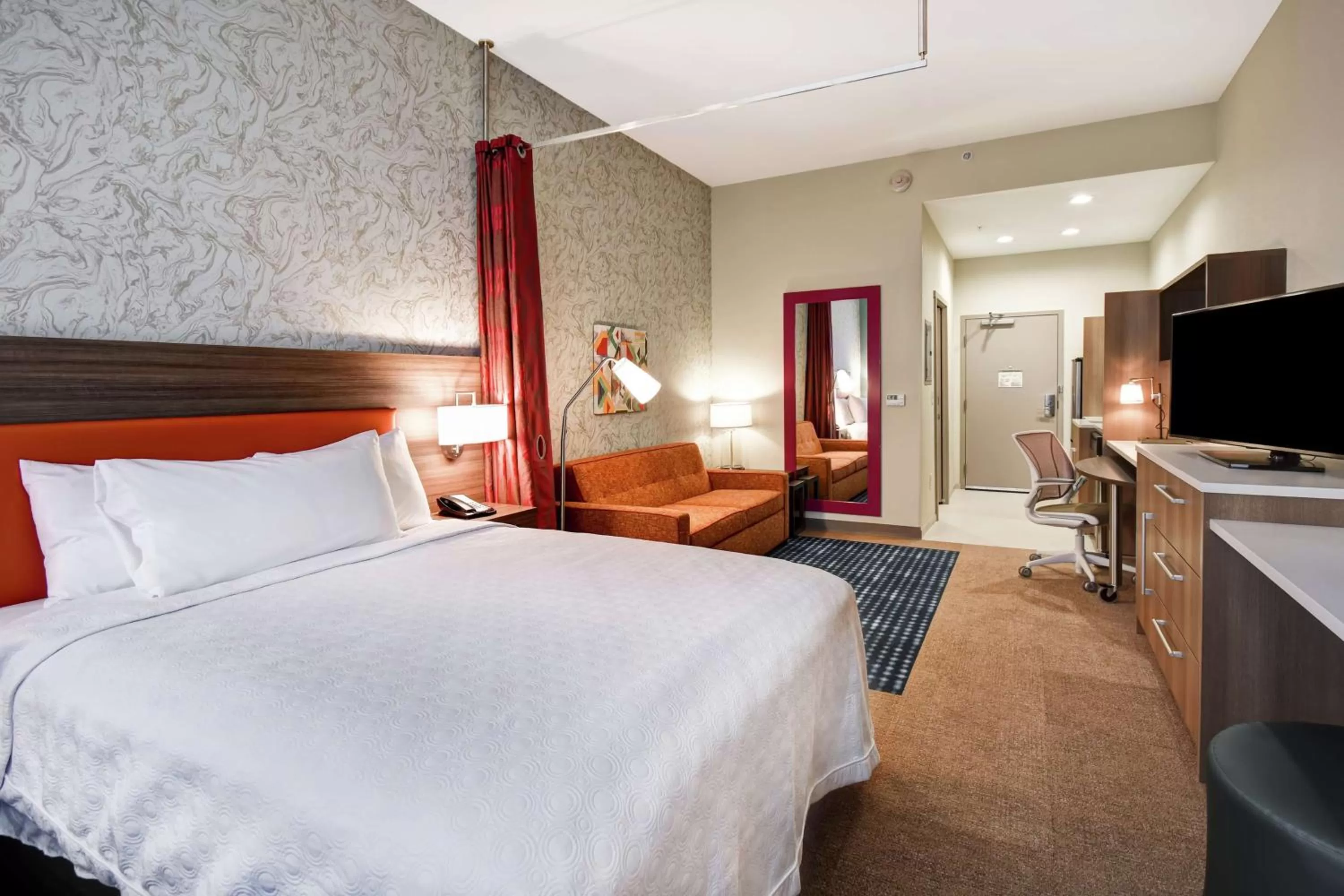 Bedroom, Bed in Home2 Suites By Hilton Columbus Downtown