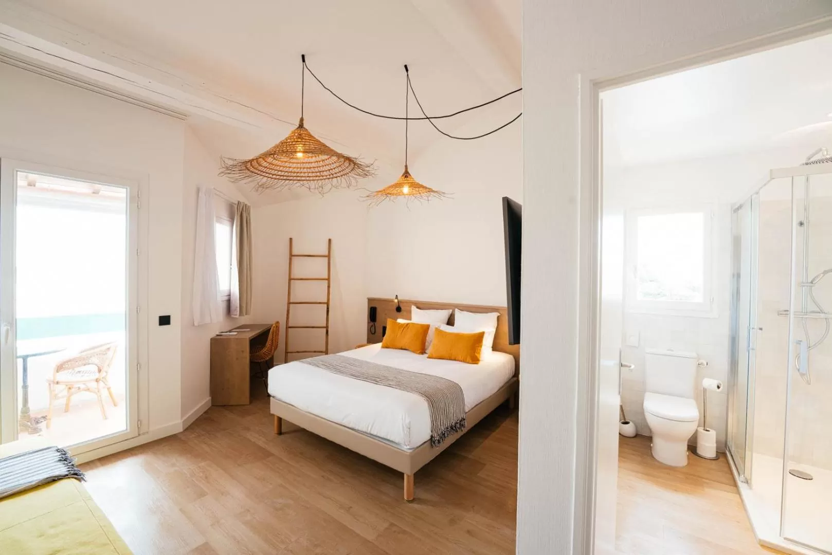 Bed in Hôtel Casa Marina