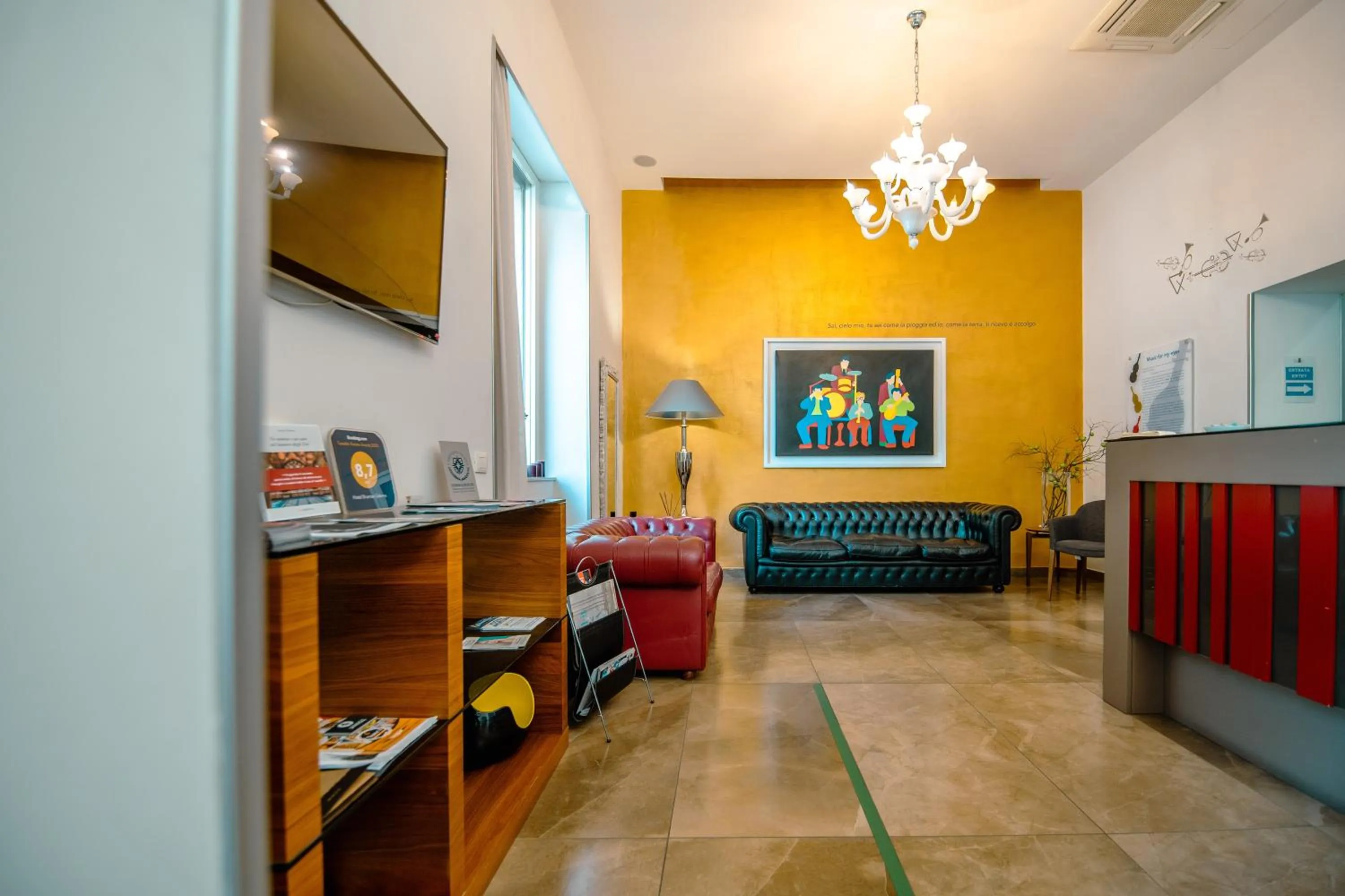 Lobby or reception in Hotel Bruman Salerno