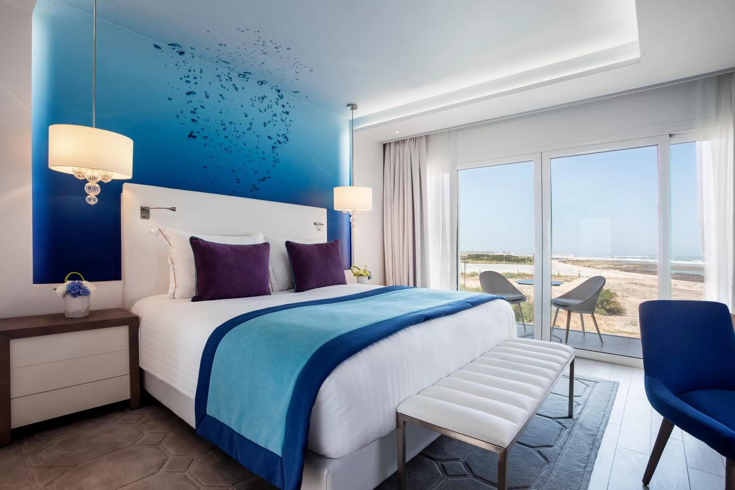 Bedroom, Bed in The View Bouznika