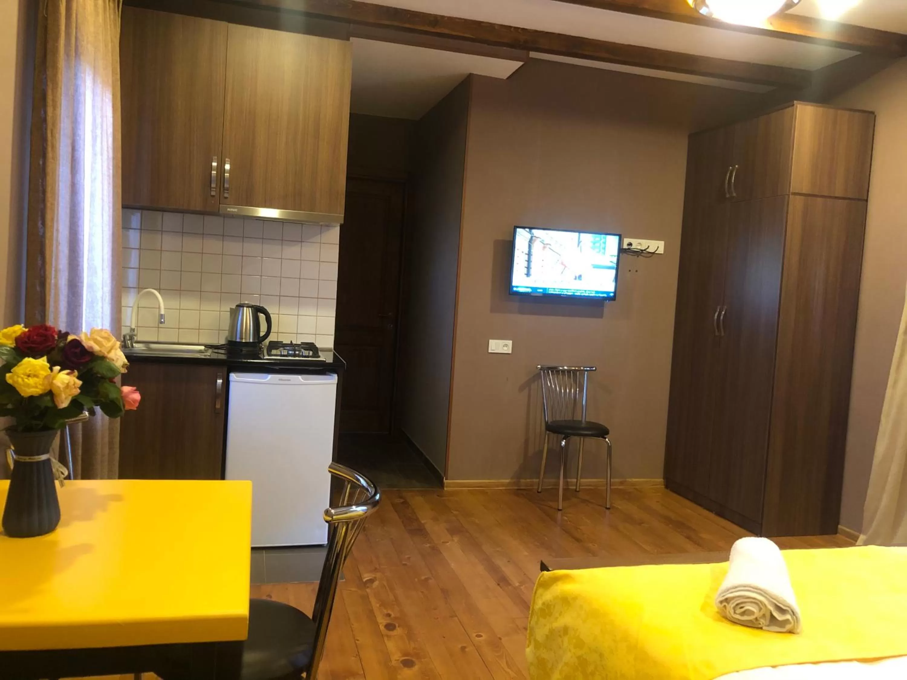 TV/Entertainment Center in Borjomi Yellow Hotel