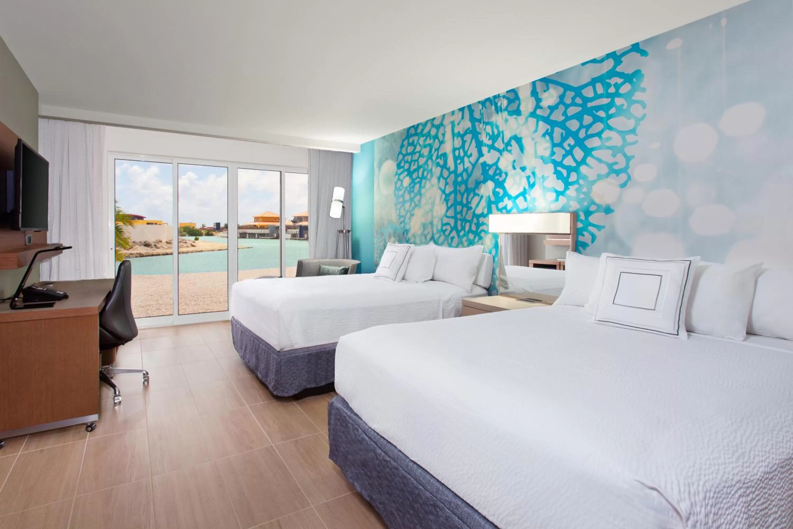 Island View Queen, Guest room, 2 Queen in Courtyard by Marriott Bonaire Dive Resort