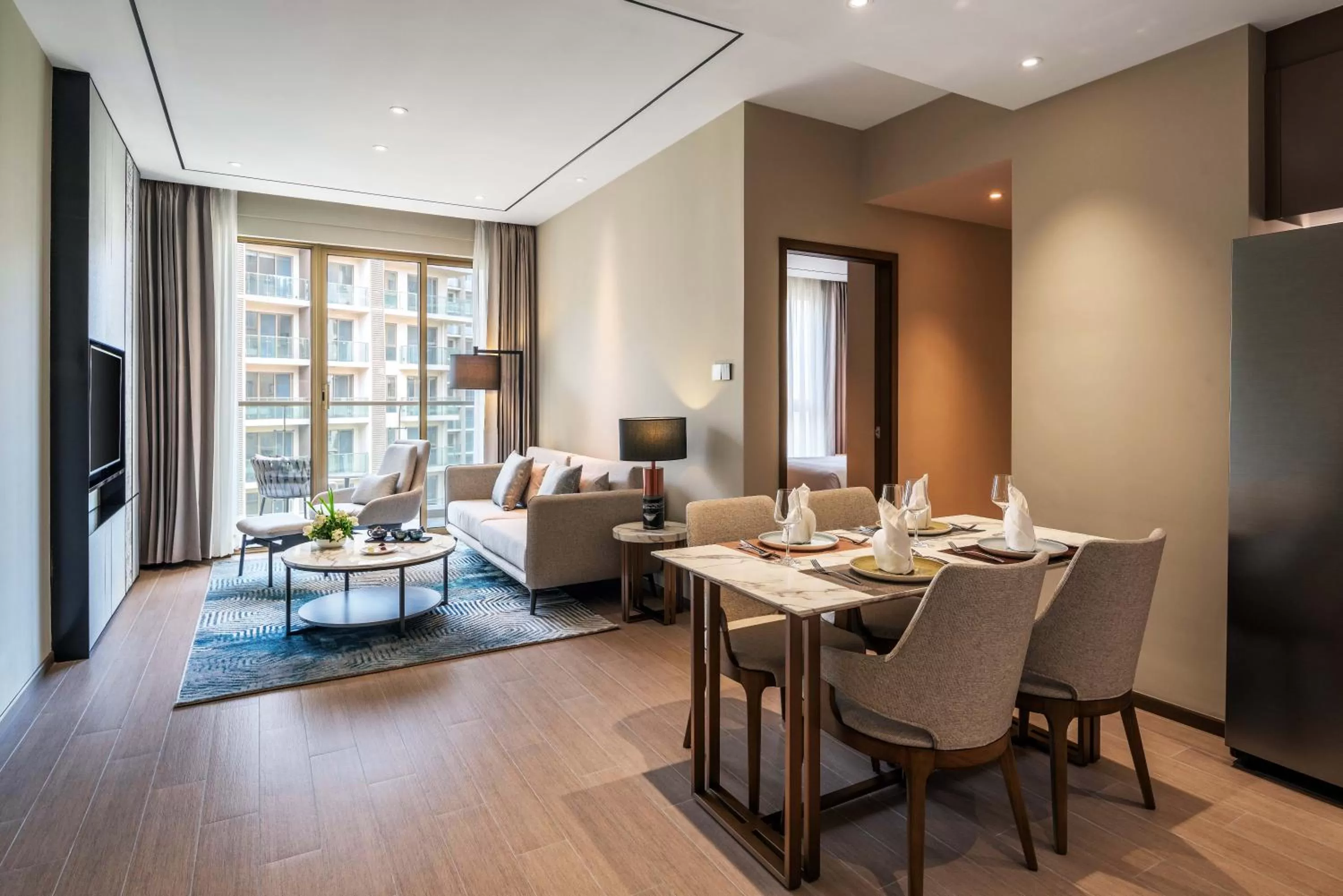 Living room in Oakwood Premier Phnom Penh