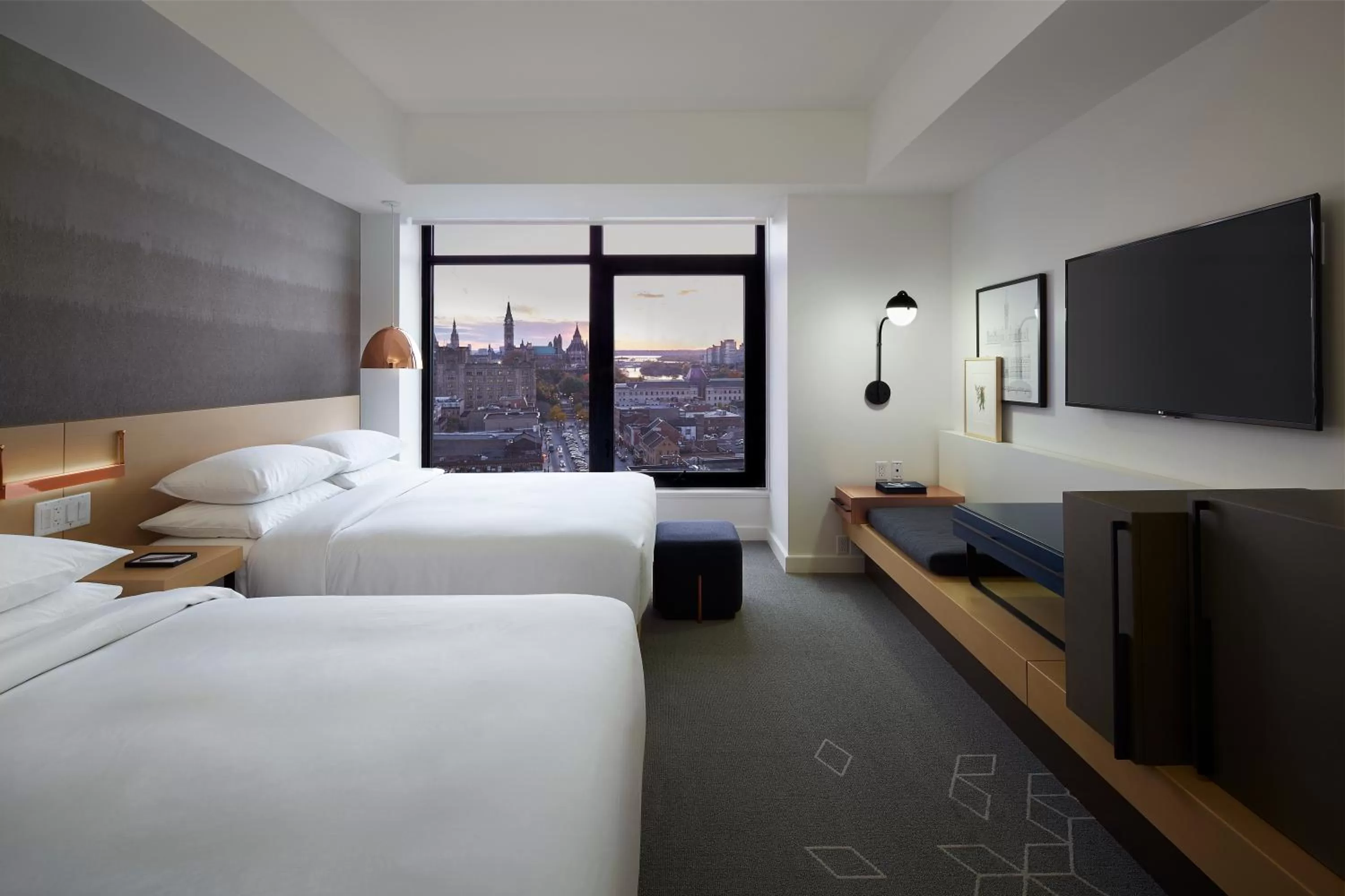 Queen Room with Two Queen Beds and View in Andaz Ottawa Byward Market, By Hyatt