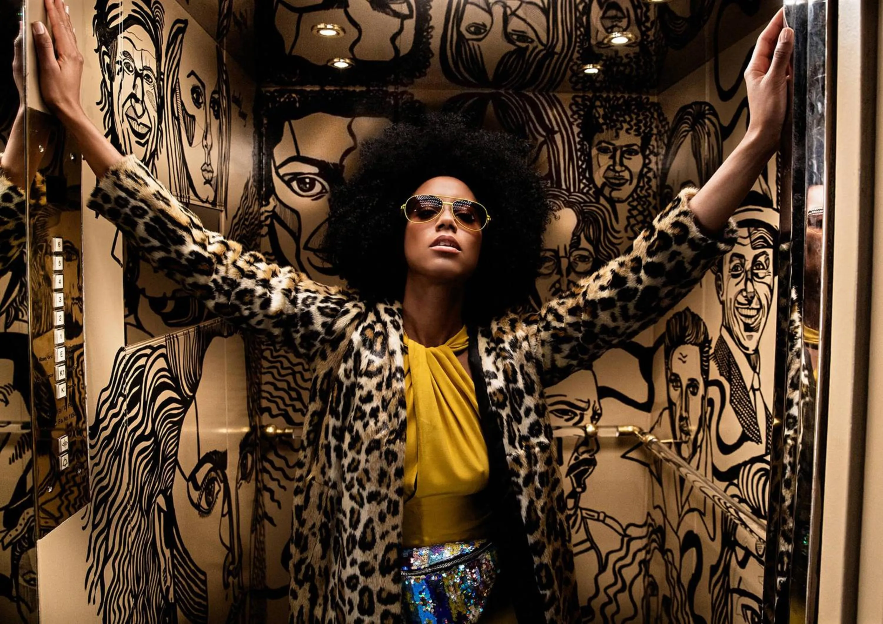 elevator in JAMS Music Hotel Munich