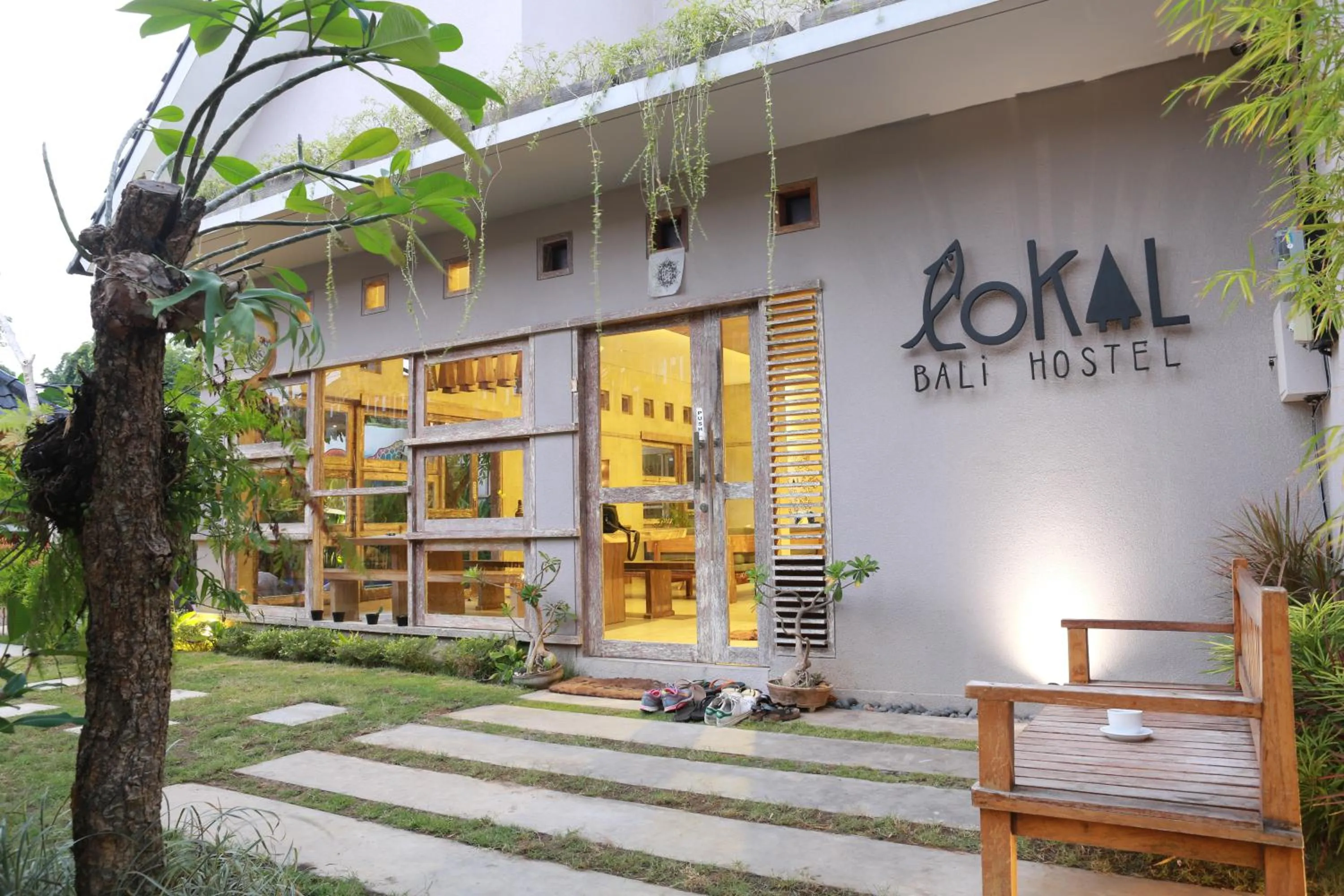 Facade/entrance in Lokal Bali Hostel