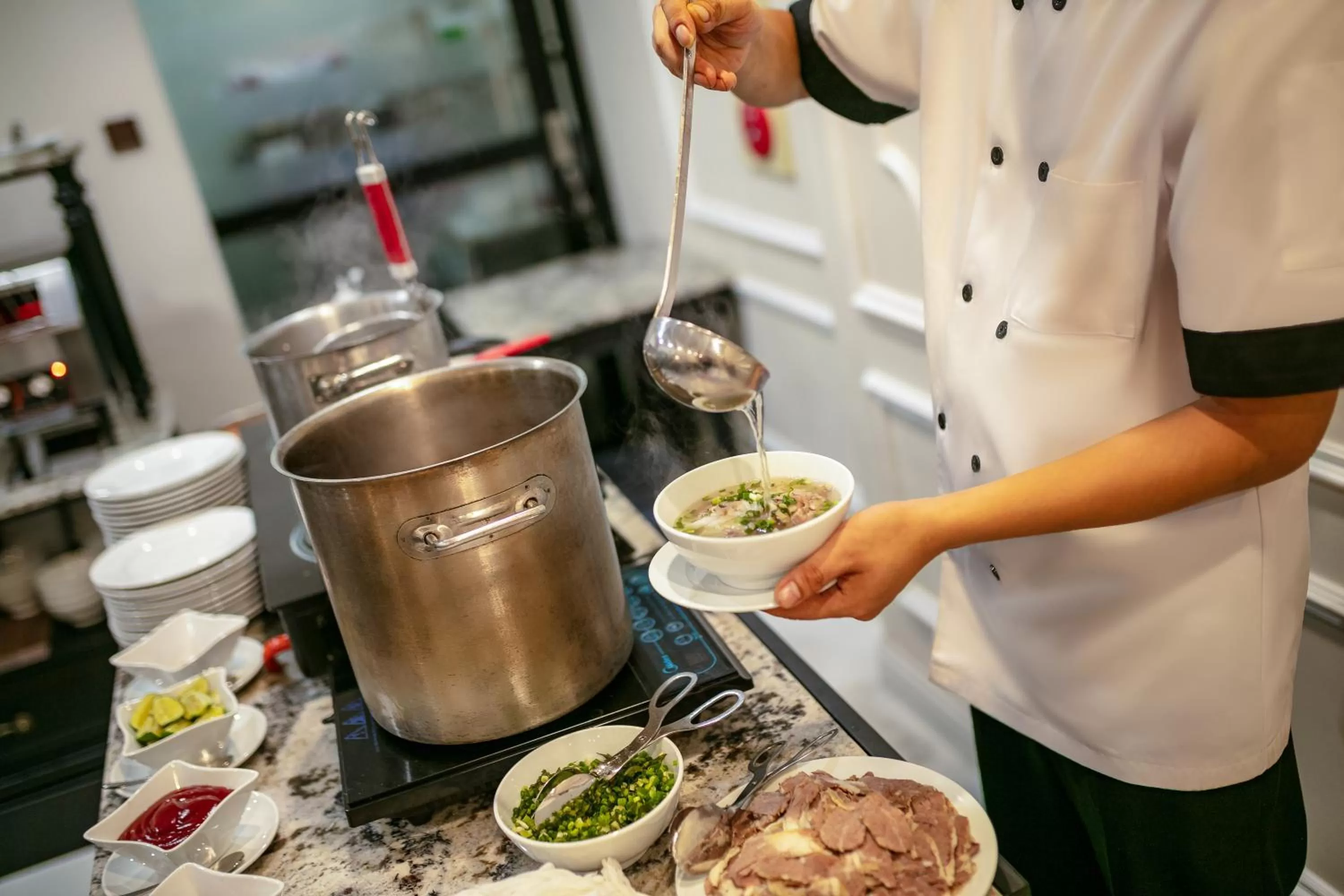 Buffet breakfast in Amira Hotel Hanoi