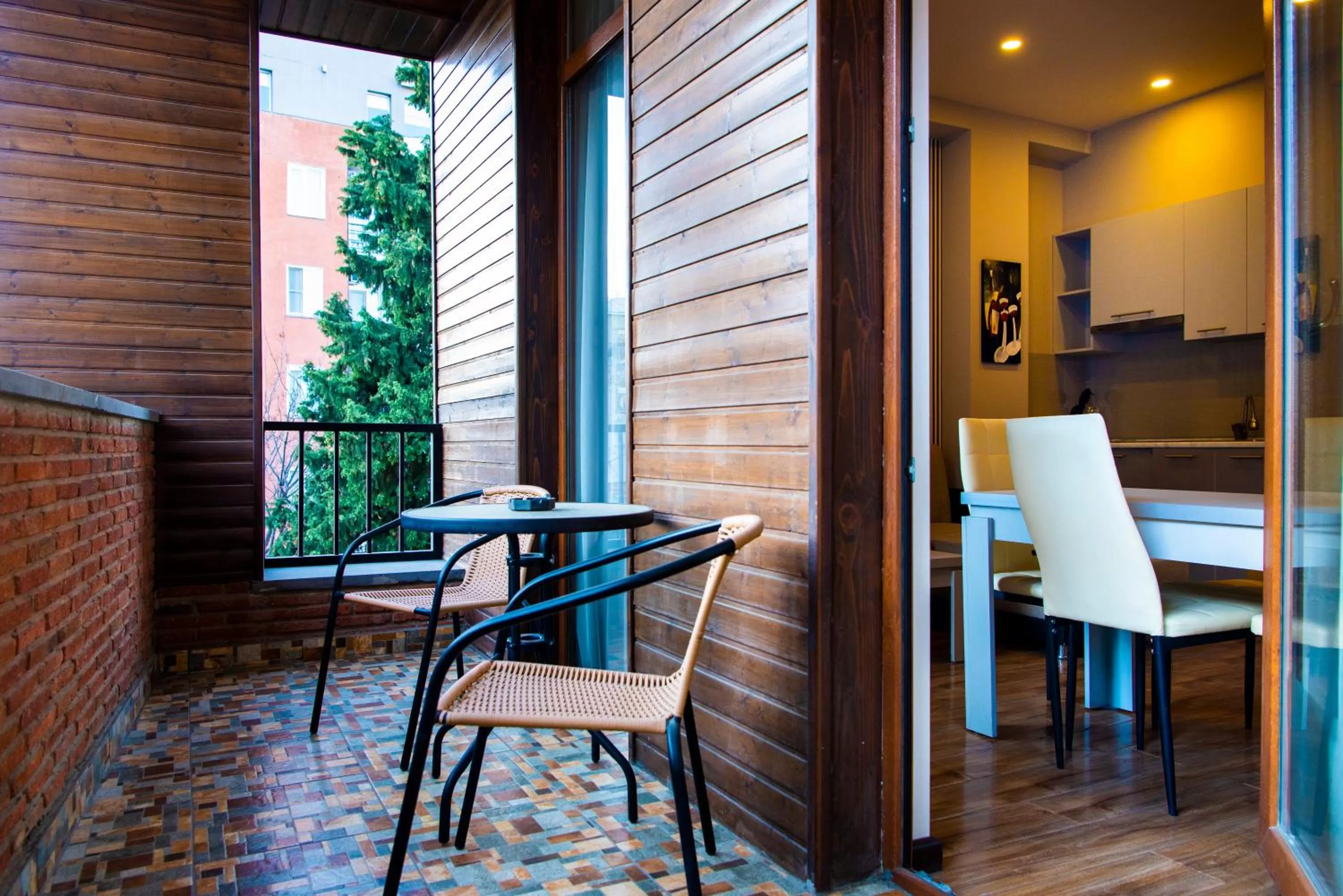 Patio in Sani Apart Hotel