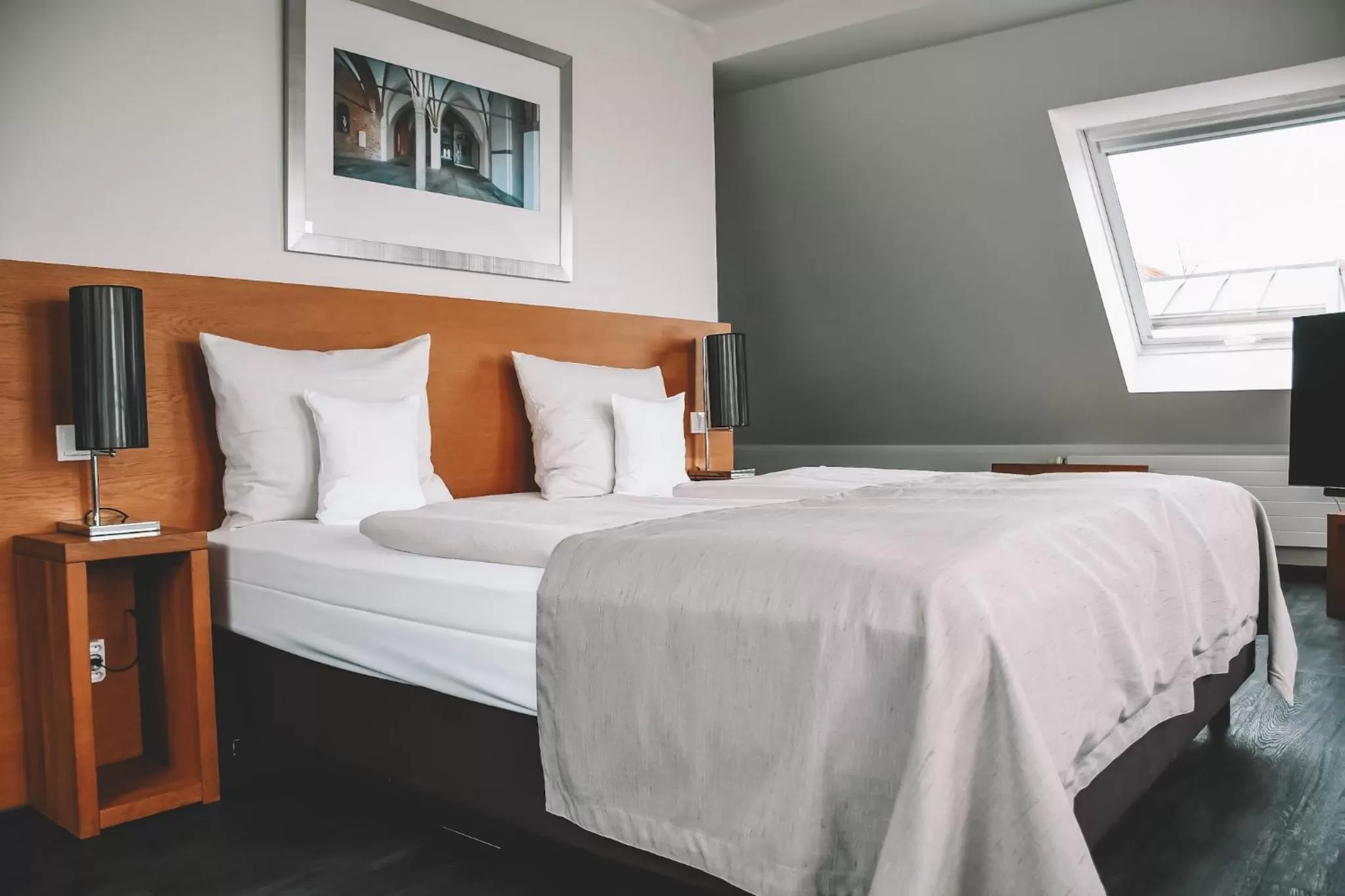 Bed in Hotel Hafenresidenz Stralsund