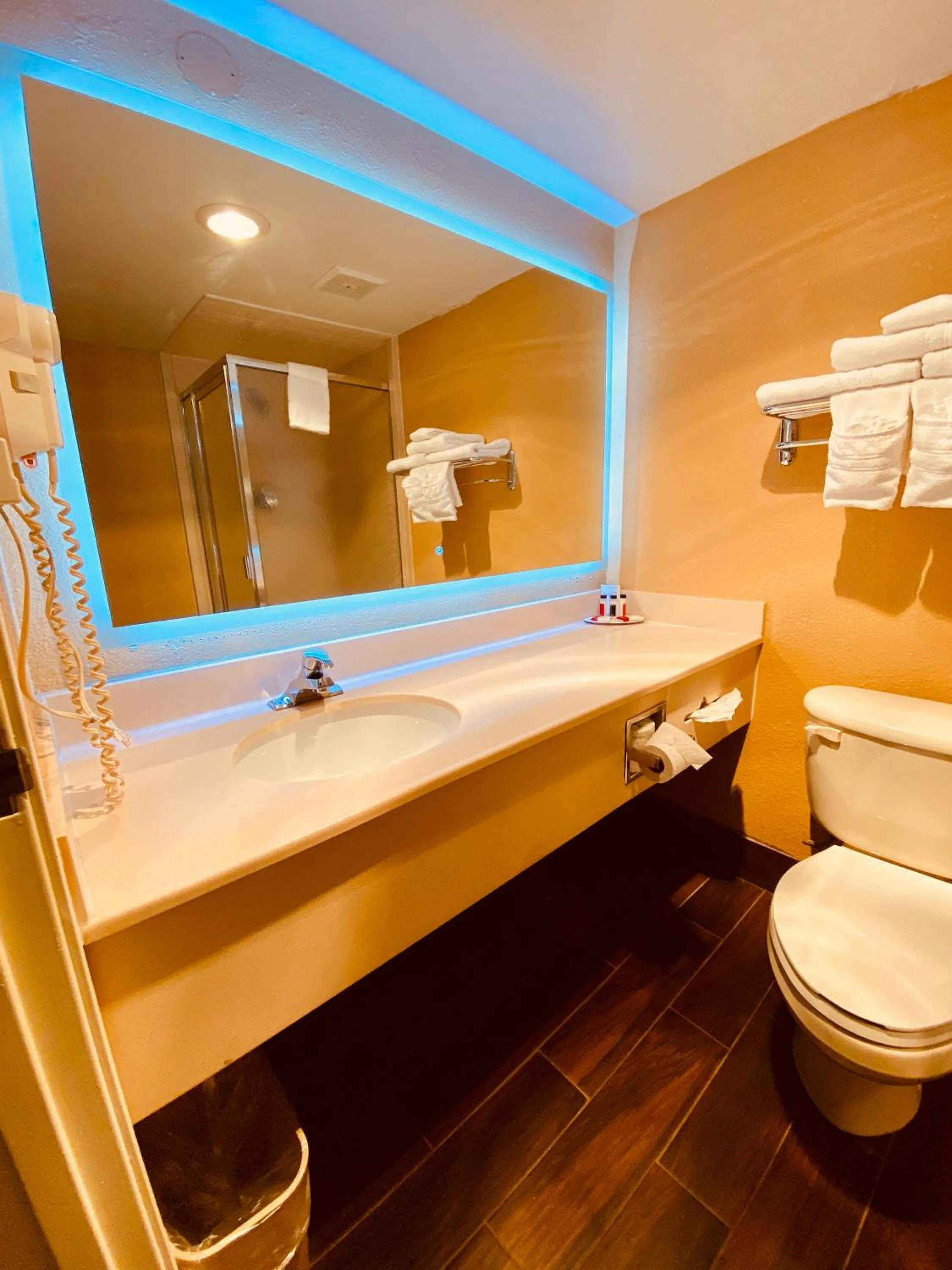 Bathroom in Super 8 by Wyndham Lawrence KU