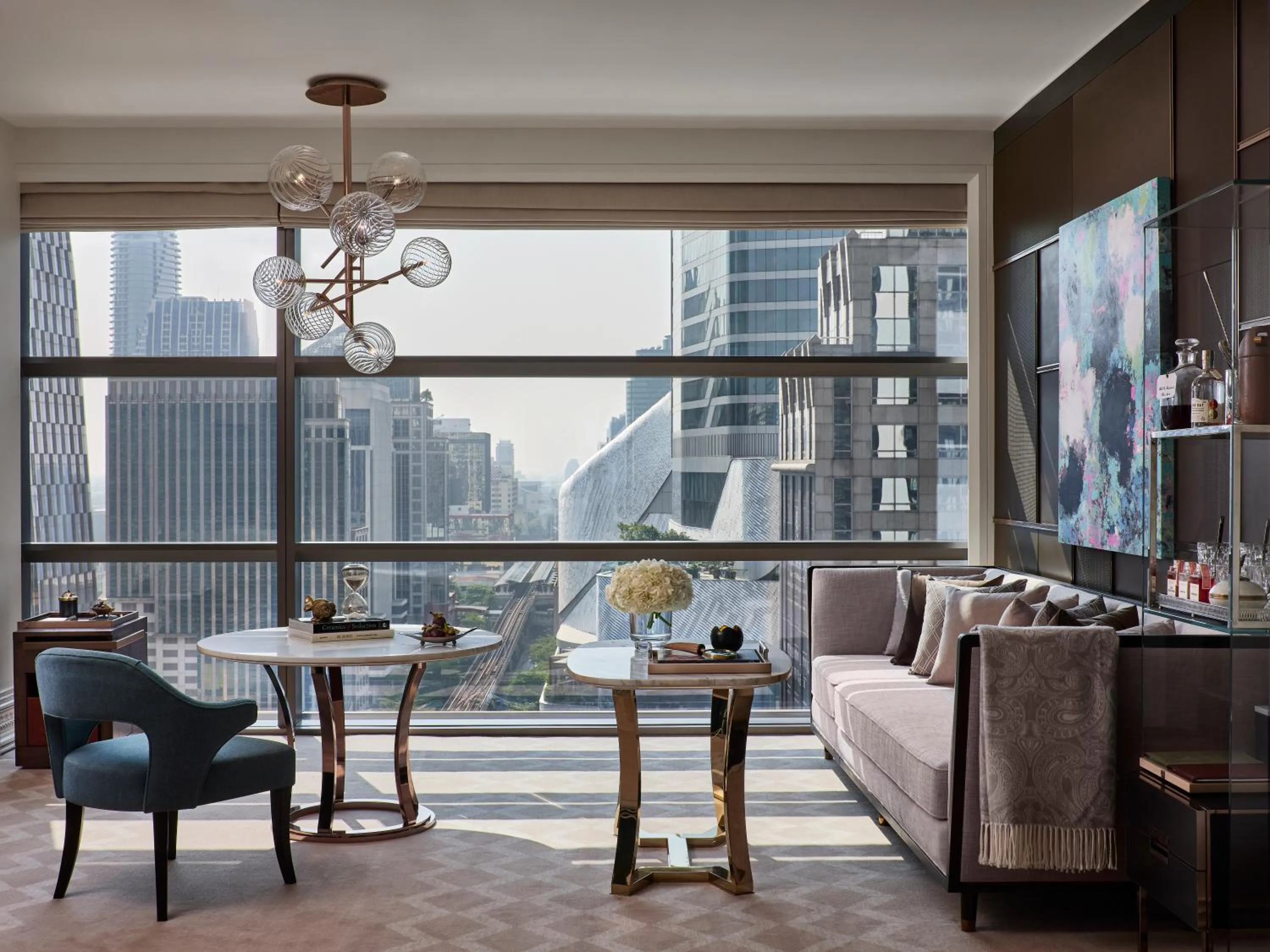 Living room in Rosewood Bangkok