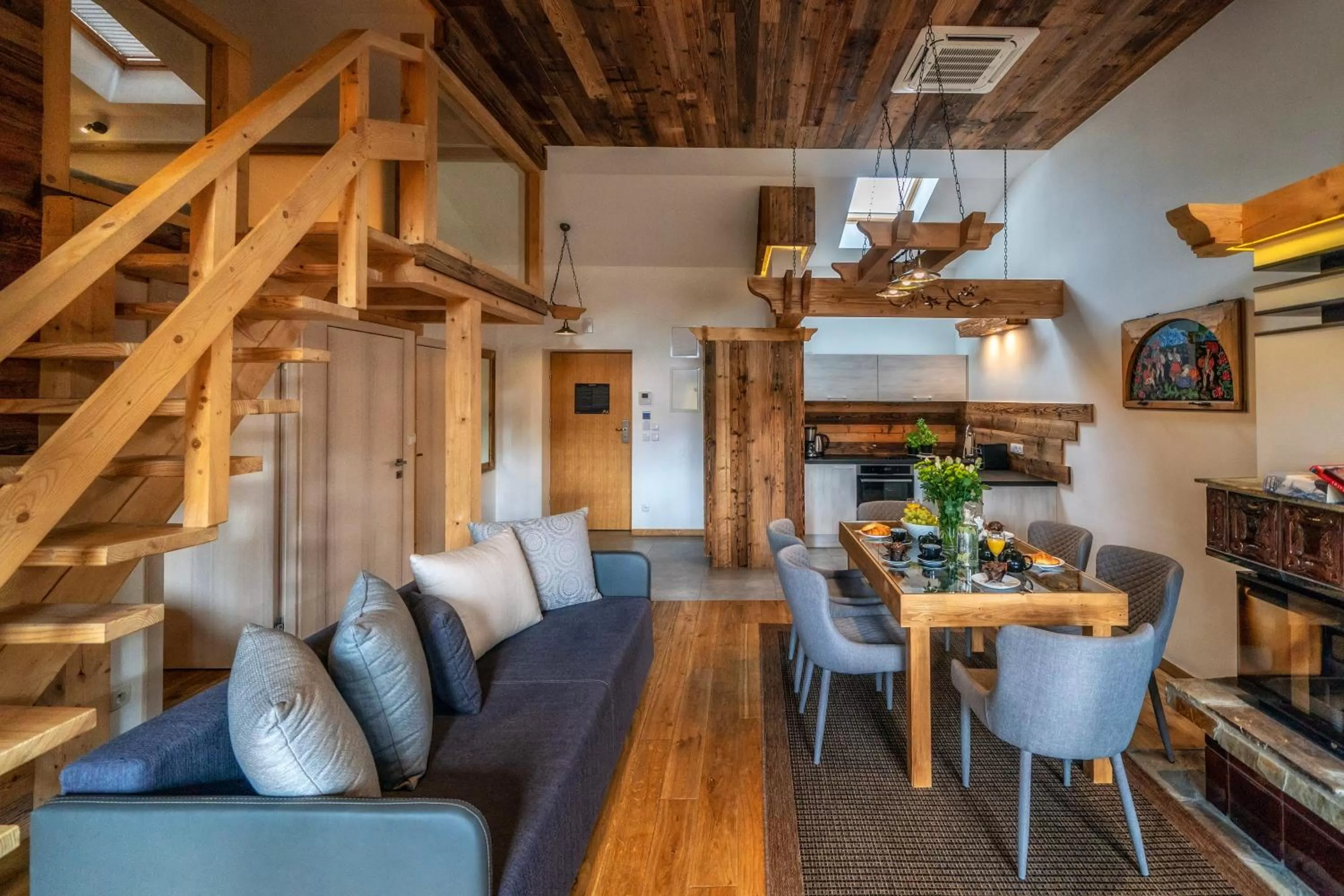 Kitchen or kitchenette in Aparthotel Giewont