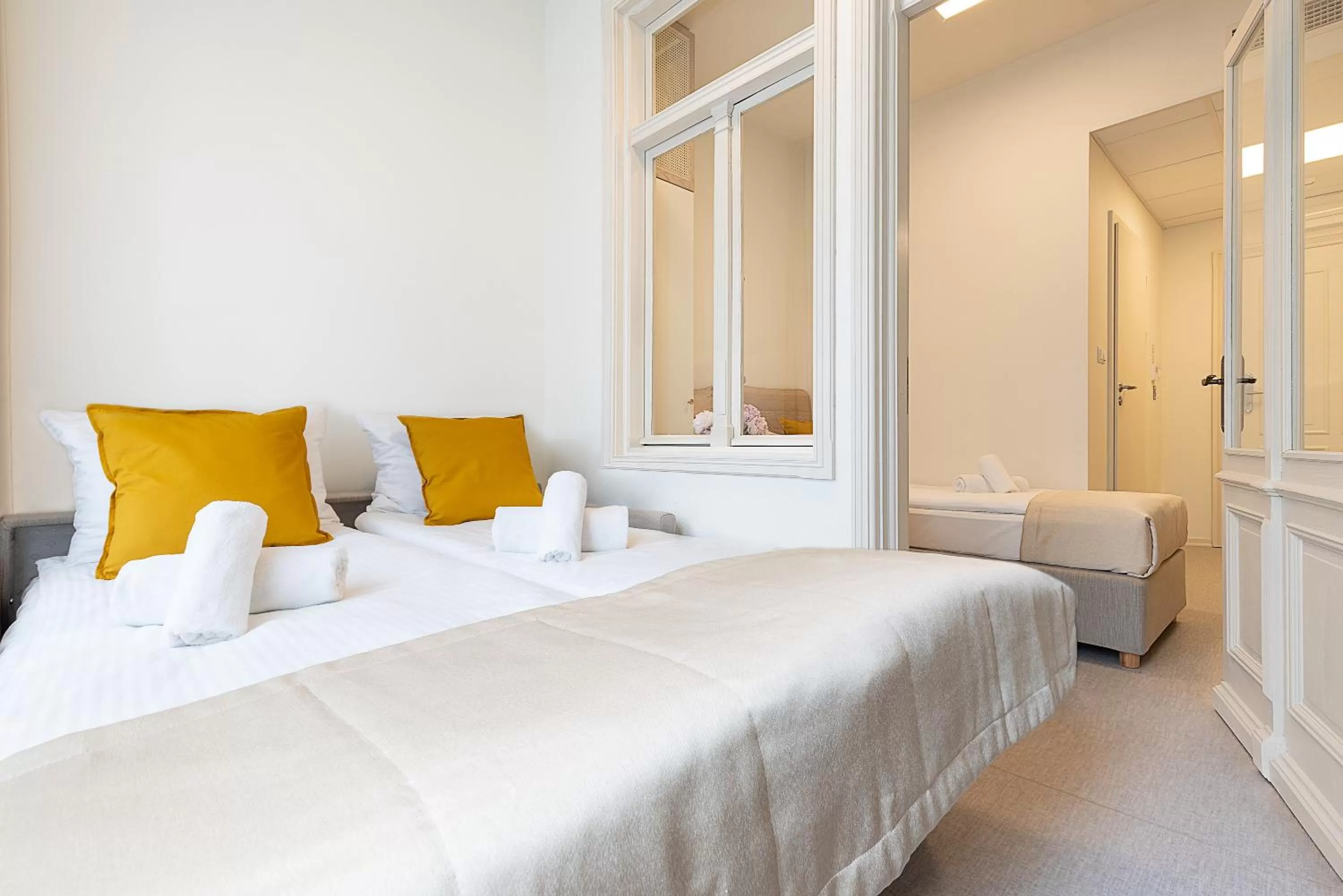 Bed in Hotel Dom Zdrojowy Gdańsk