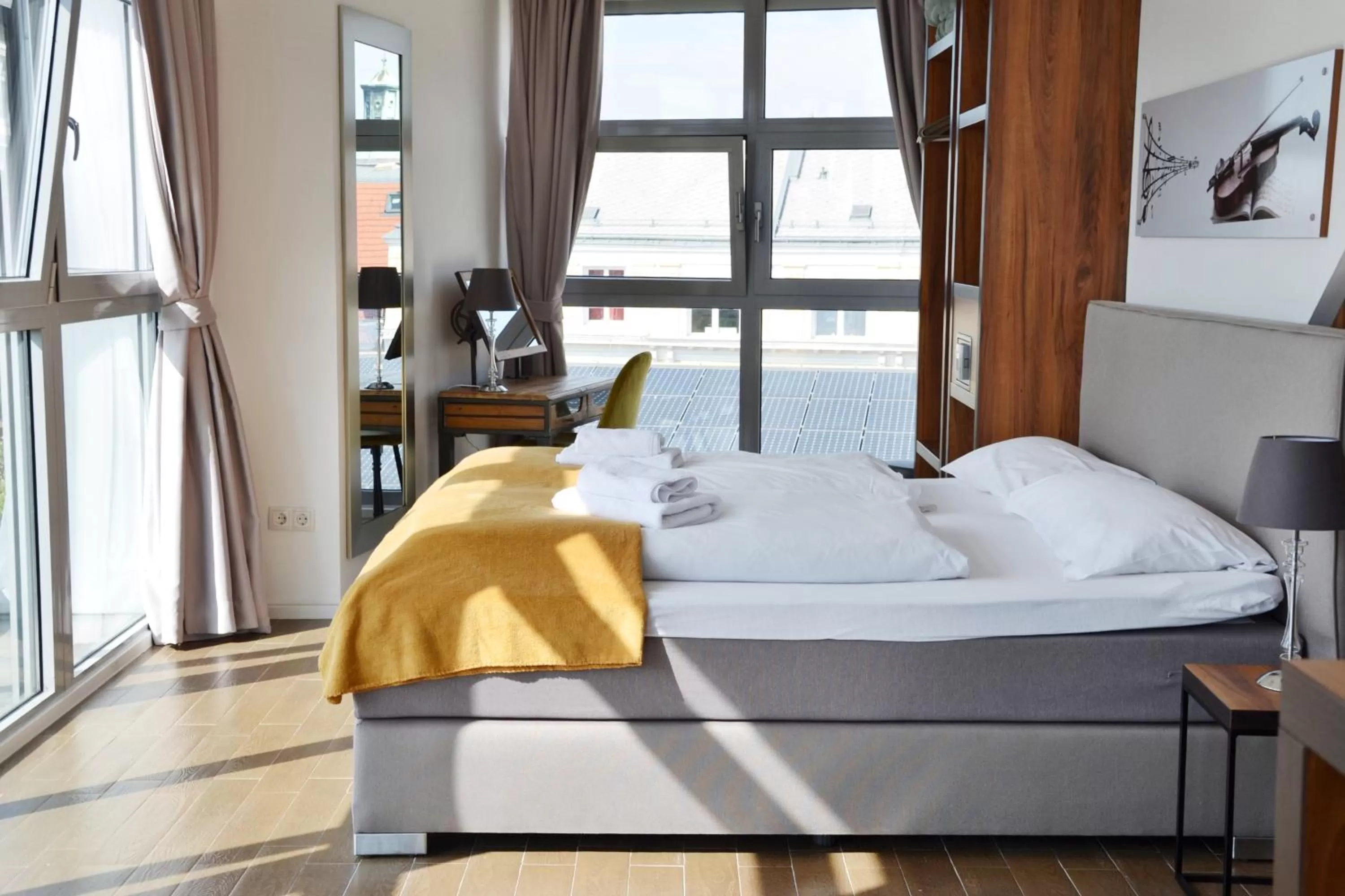 Bed in Apollo Hotel Vienna