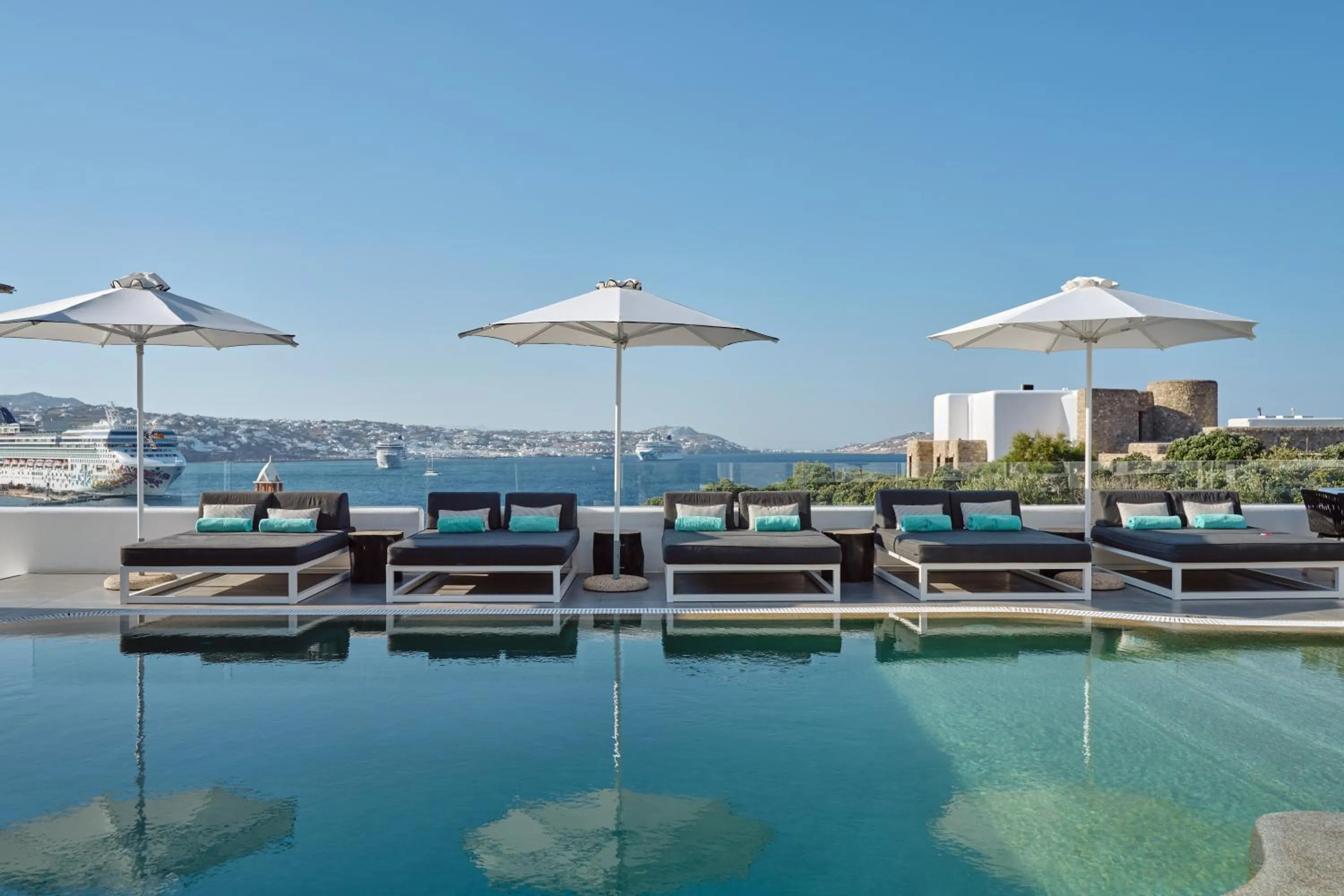 Swimming pool in Mykonos Princess Hotel