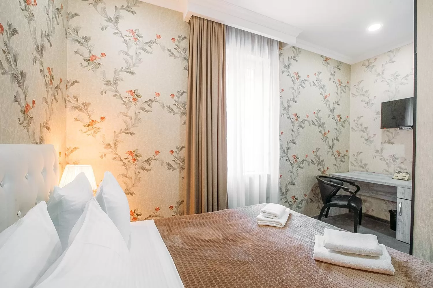 Bed in Hotel Aivani Old Tbilisi