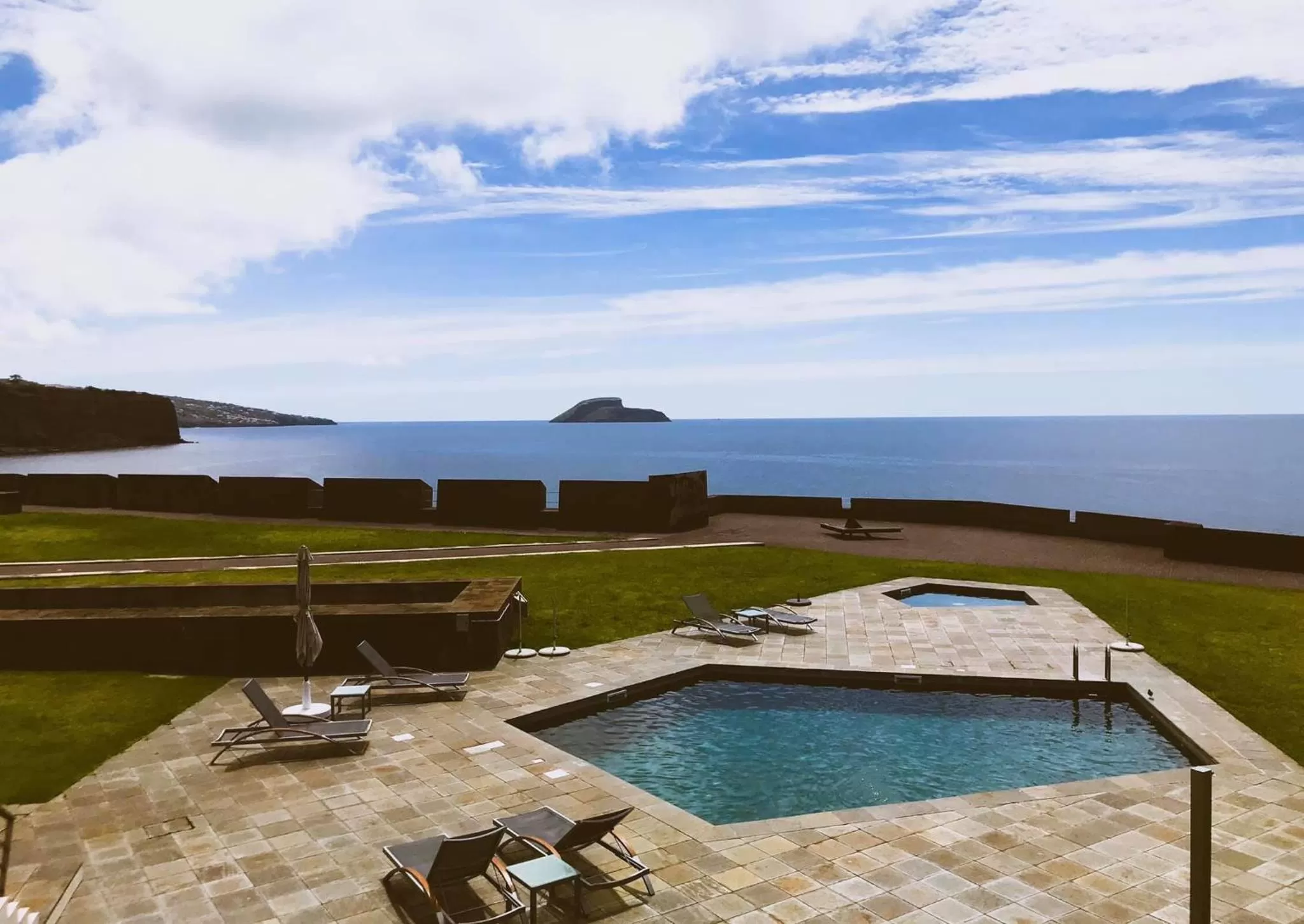 Pool view in Pousada de Angra do Heroismo Castelo de S. Sebastiao