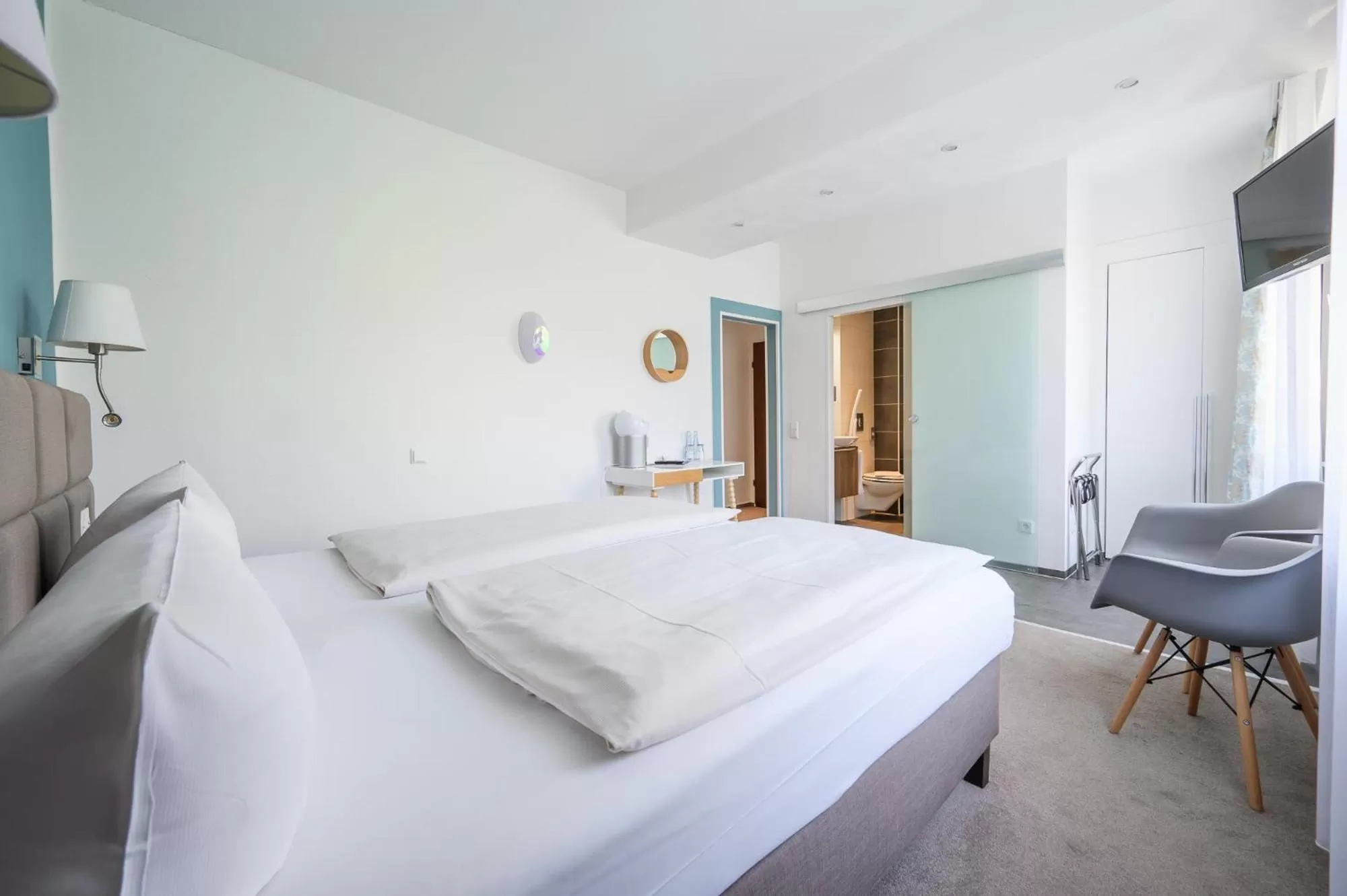 Bed in Hotel Kaspar Garni