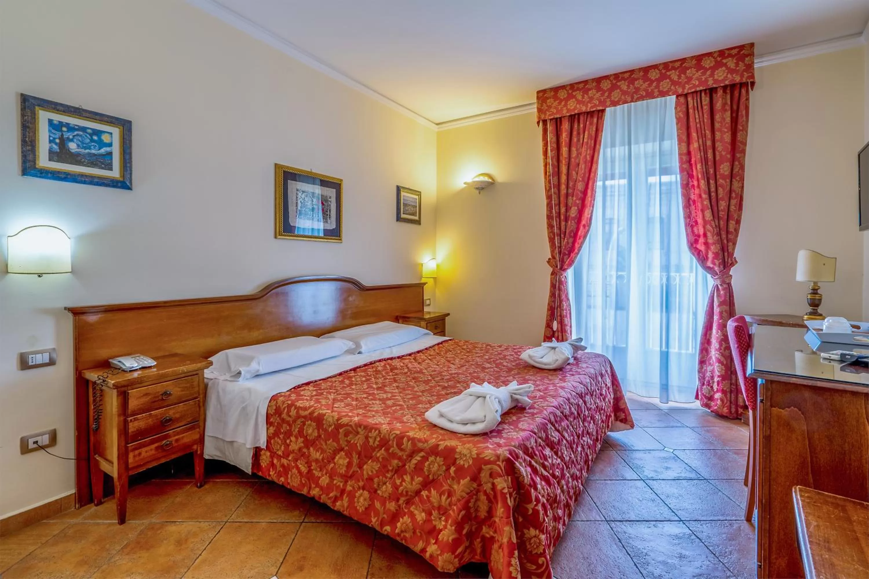 Bed in Hotel Mediterraneo