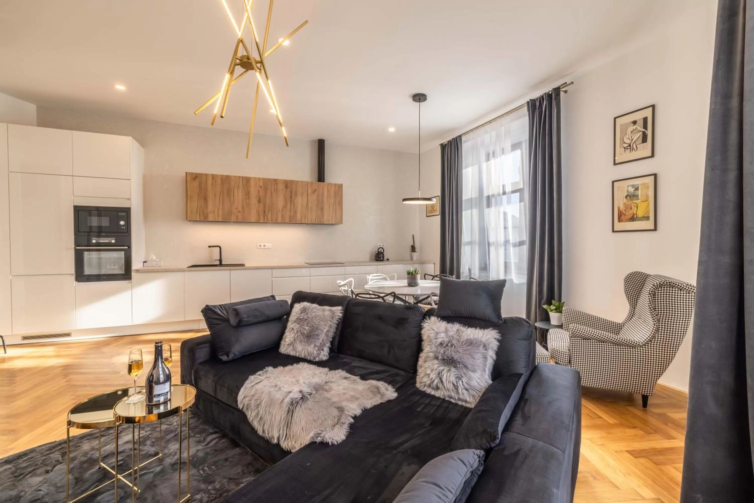 Kitchen or kitchenette in Apartmány Marienhof