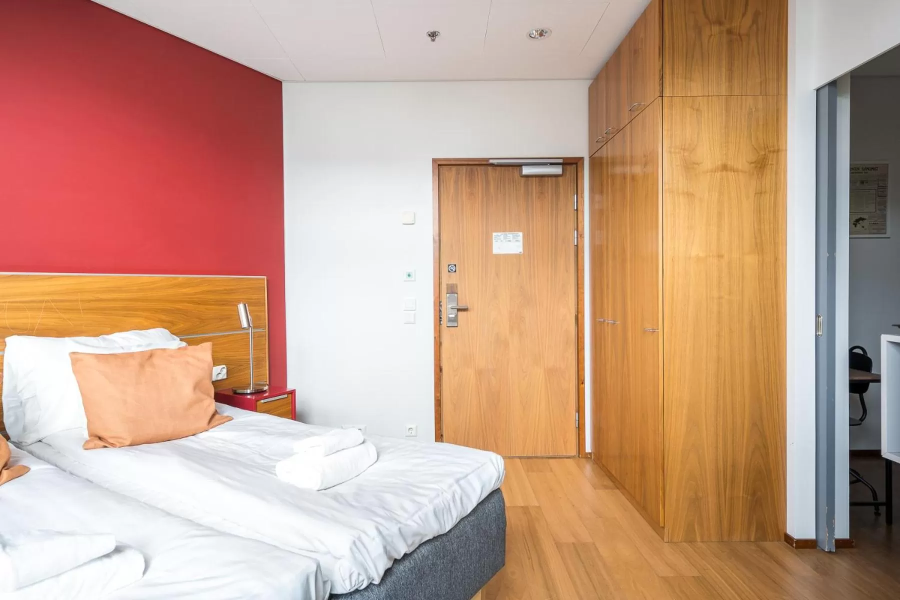 Bed in Hiisi Hotel Helsinki Jätkäsaari