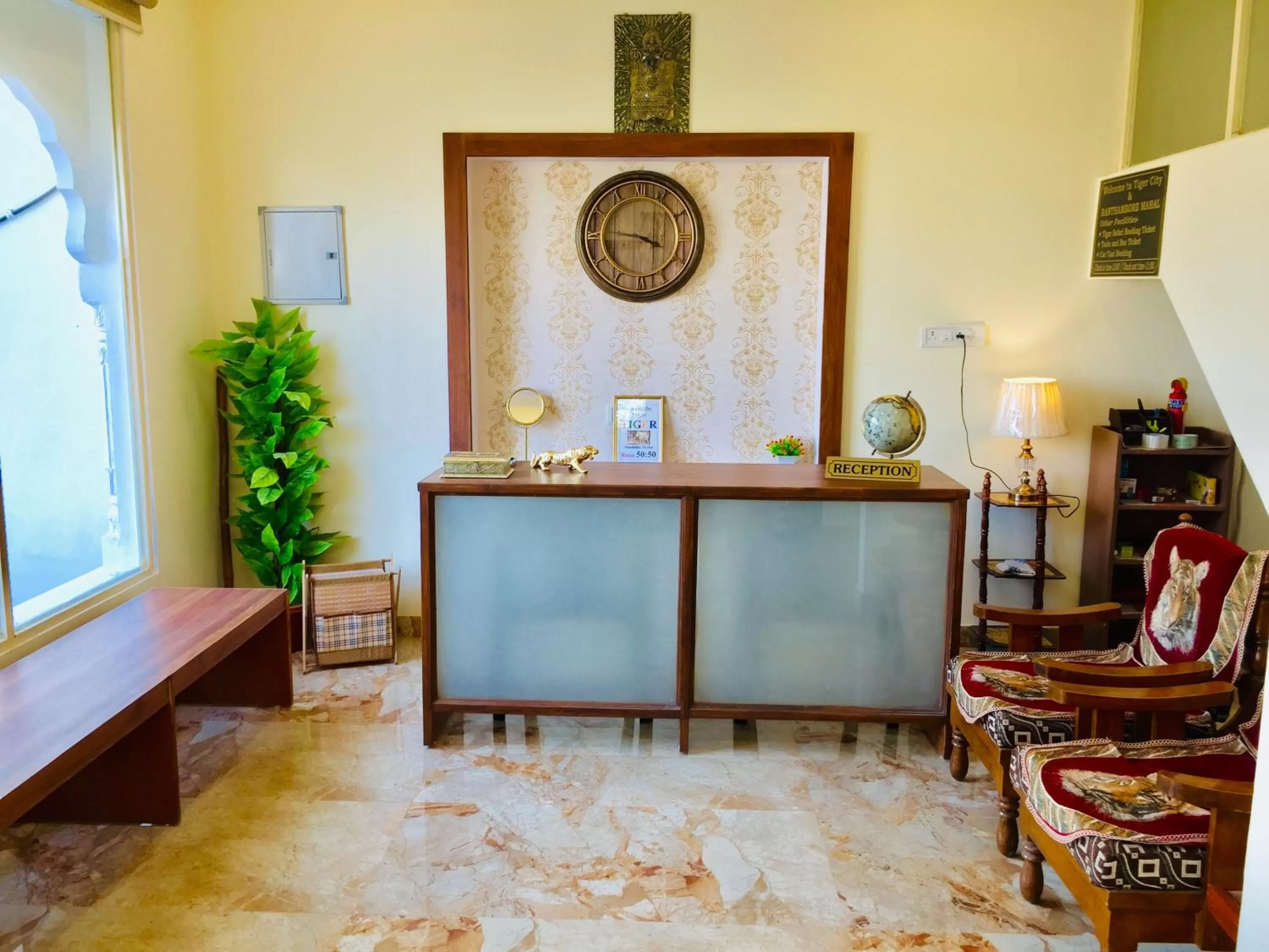 Lobby or reception in Ranthambore MAHÀL