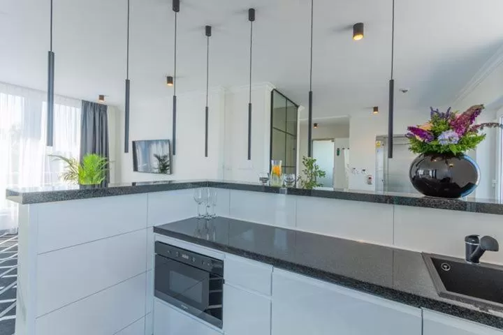 Kitchen or kitchenette in Hotel Lantier & Swimming Pool Zone