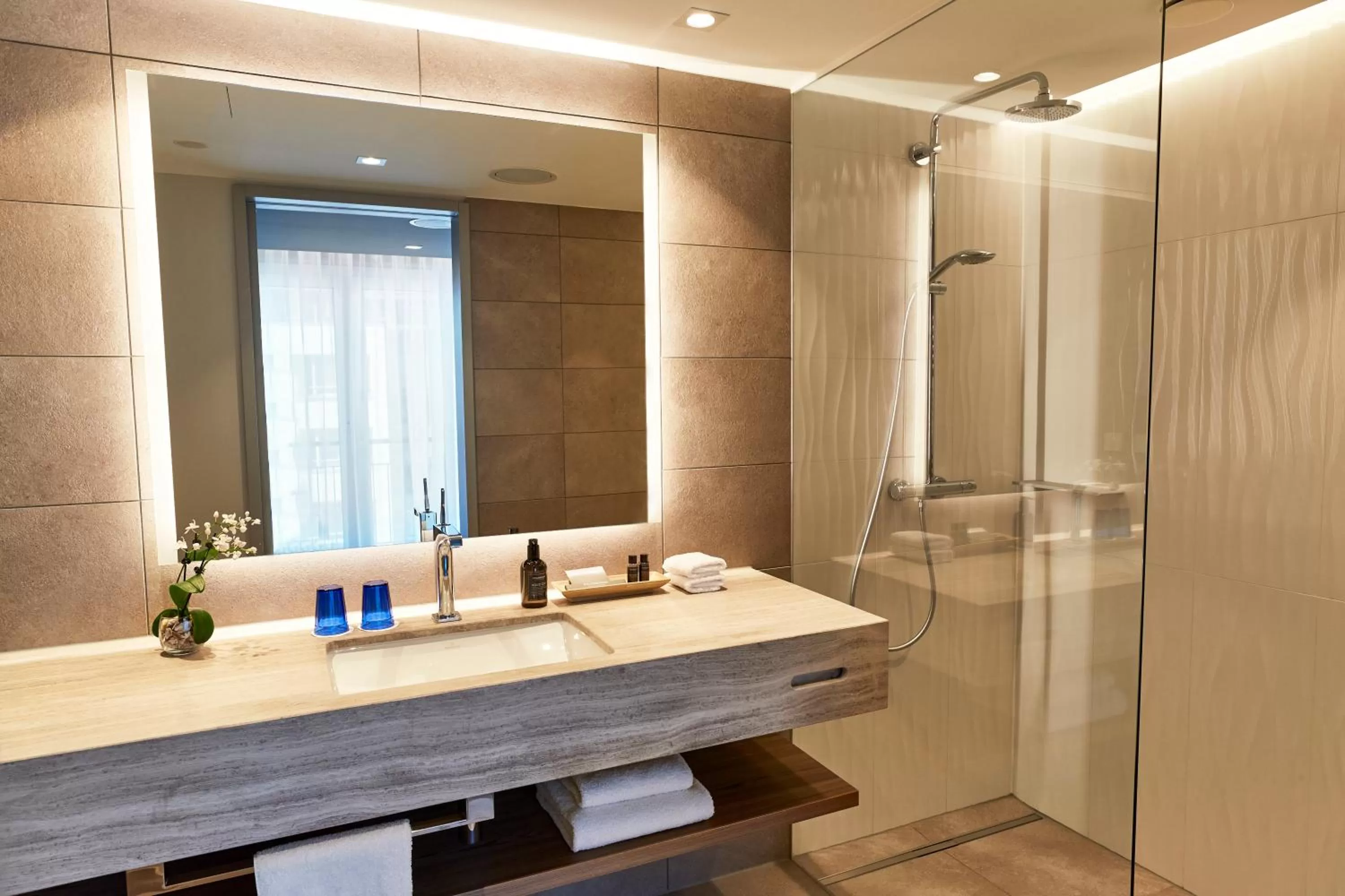 Shower in Steigenberger Hotel Hamburg