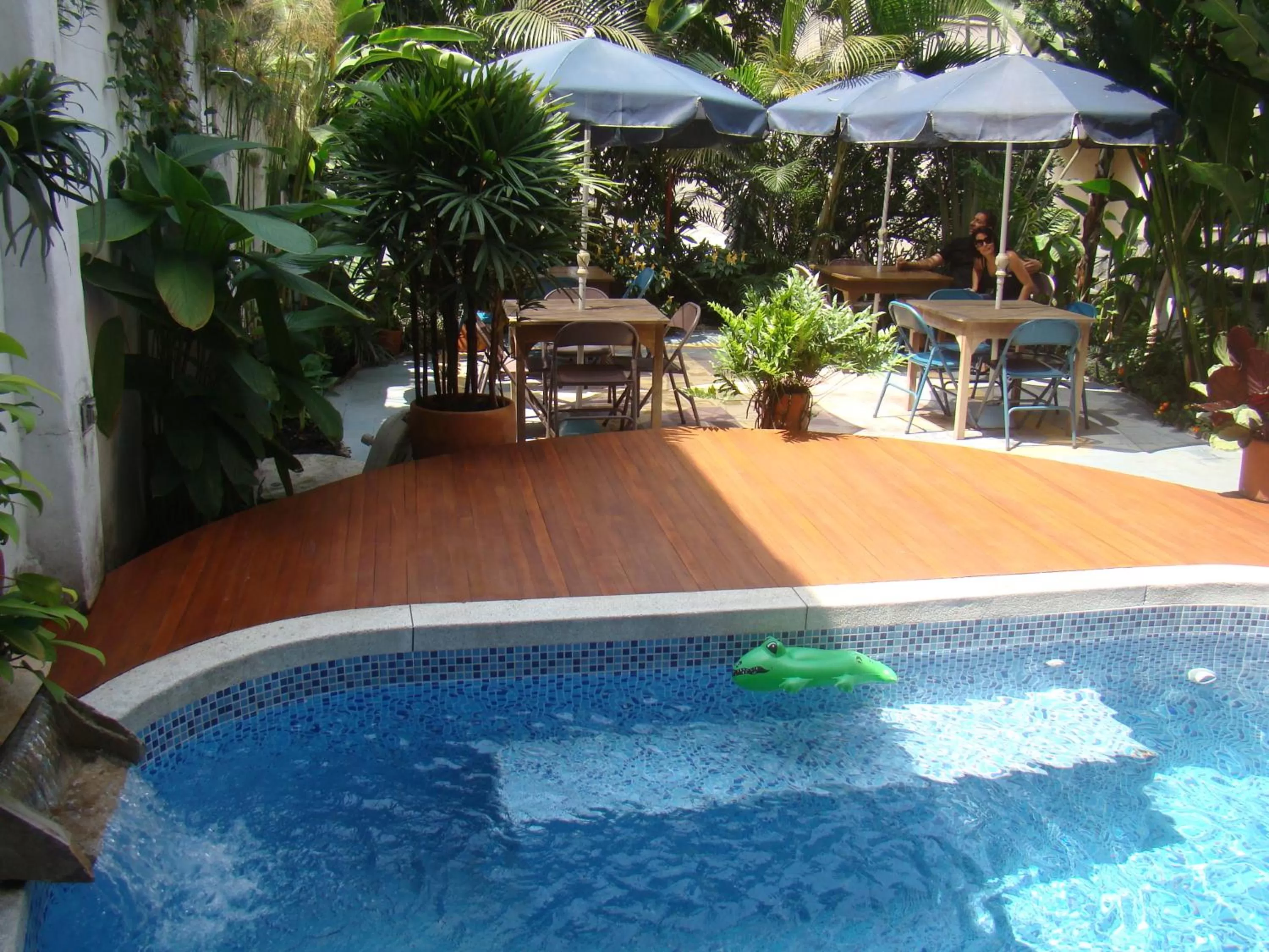 Patio, Swimming Pool in Casa Hotel Jardin Azul
