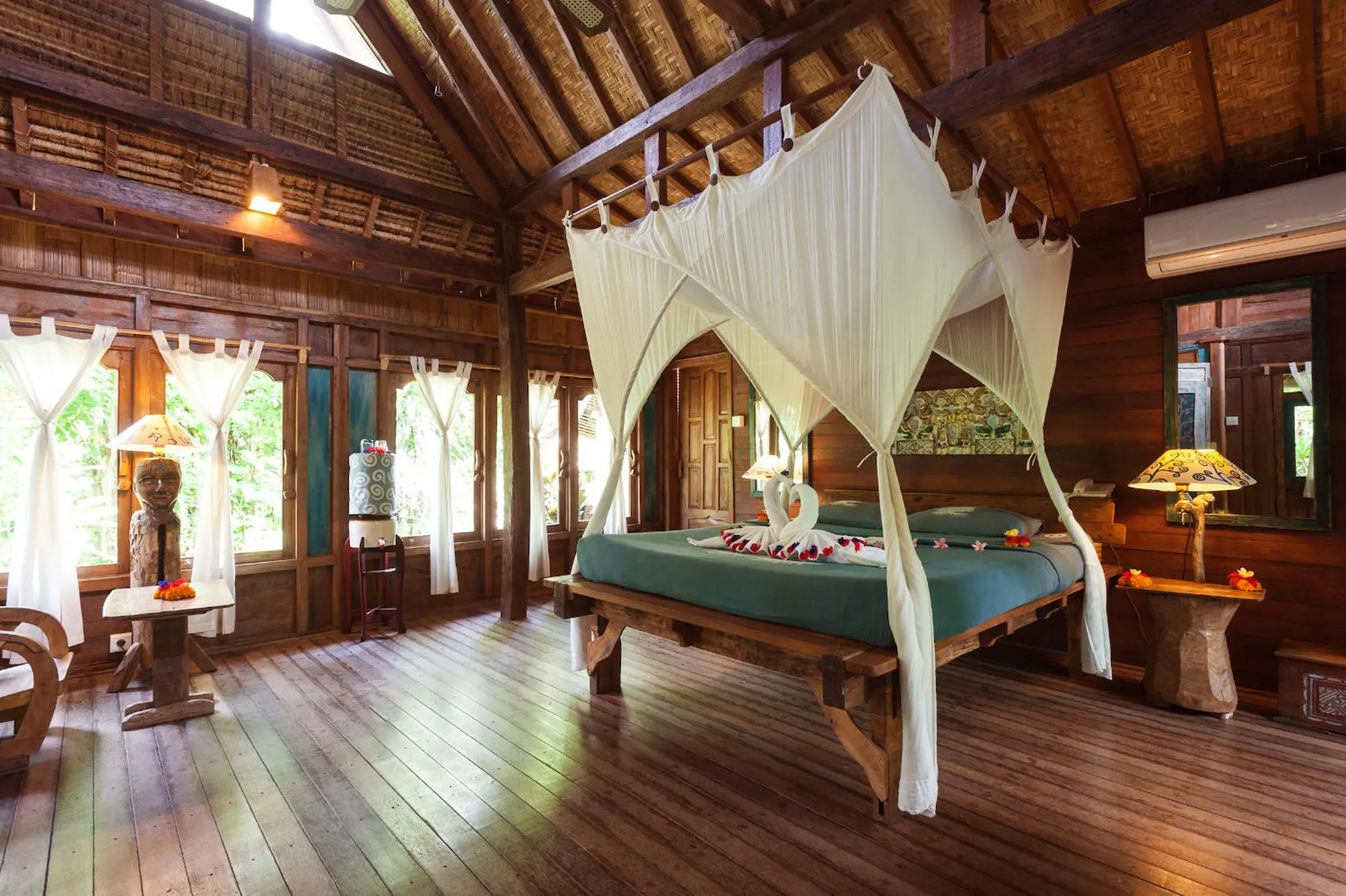 Bed in Swasti Eco Cottages