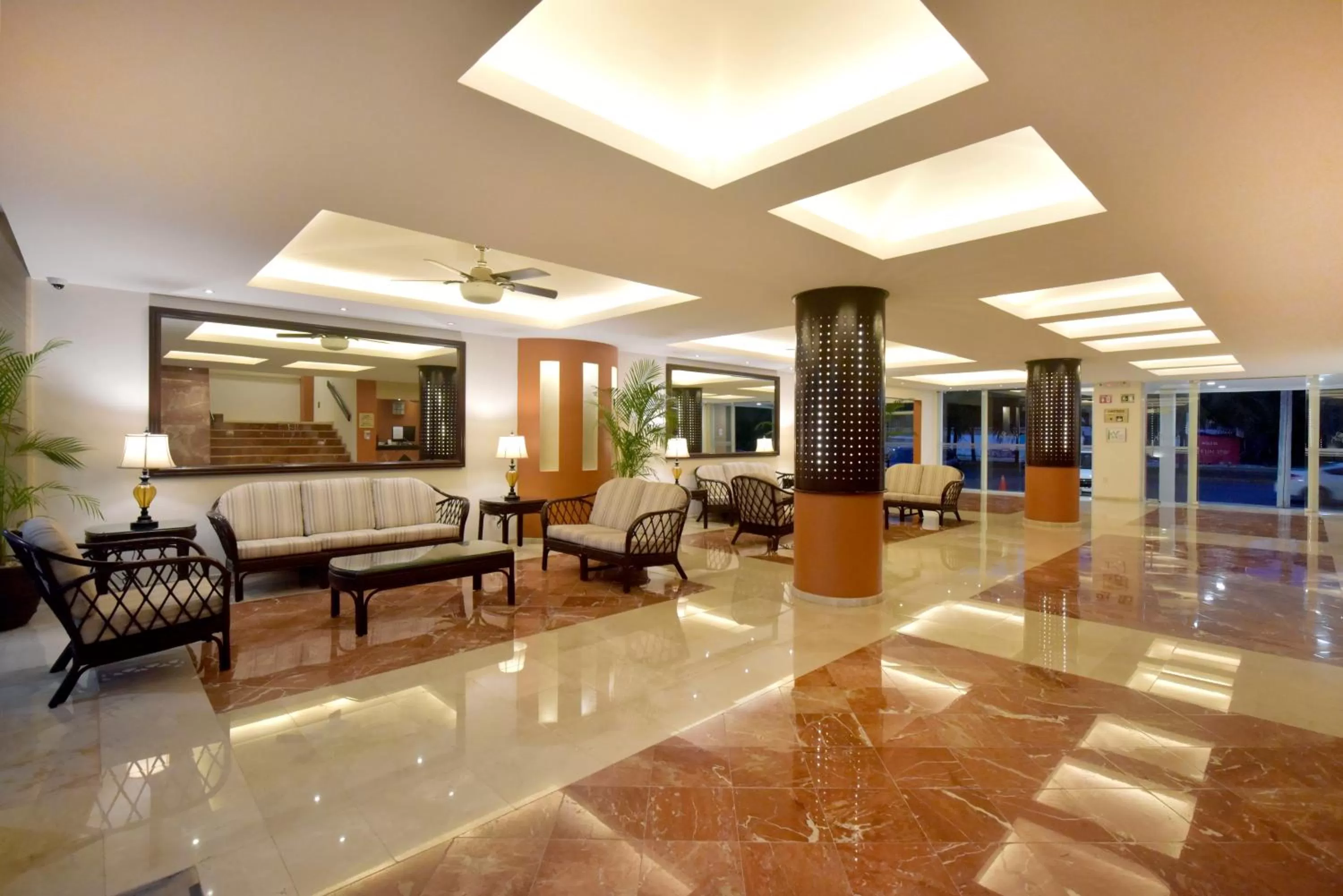 Lobby or reception in Hotel Bonampak