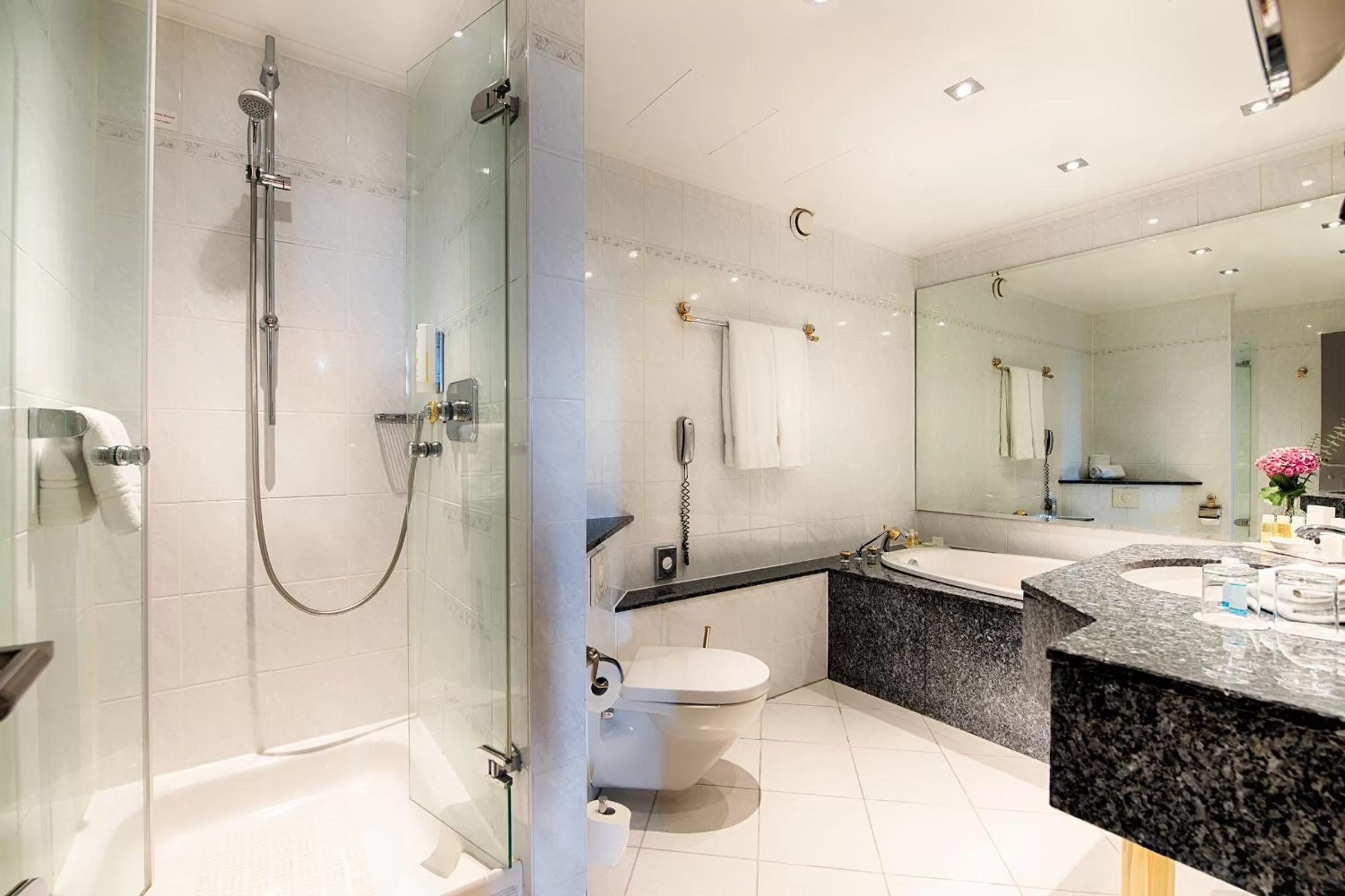 Bathroom in Crowne Plaza Frankfurt Congress Hotel by IHG