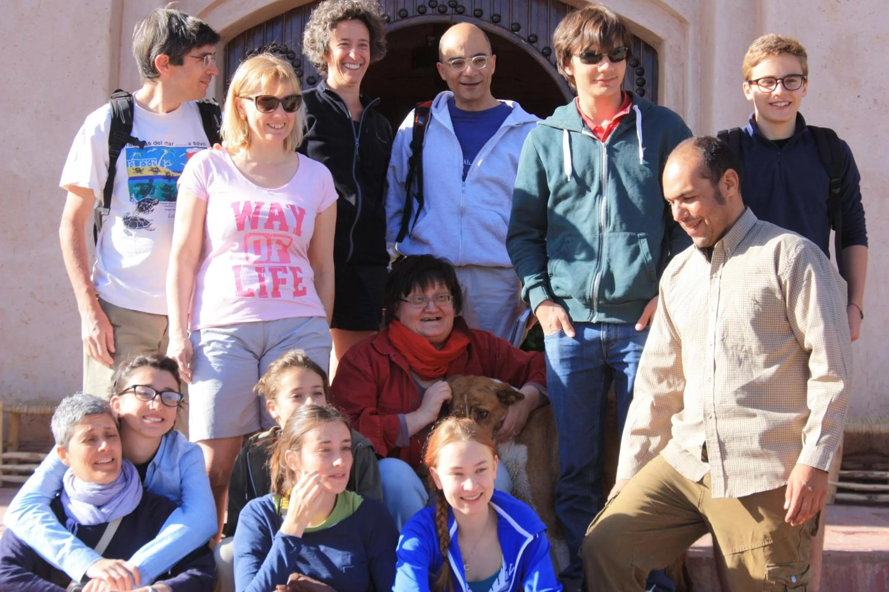 group of guests, Family in Kasbah Zitoune